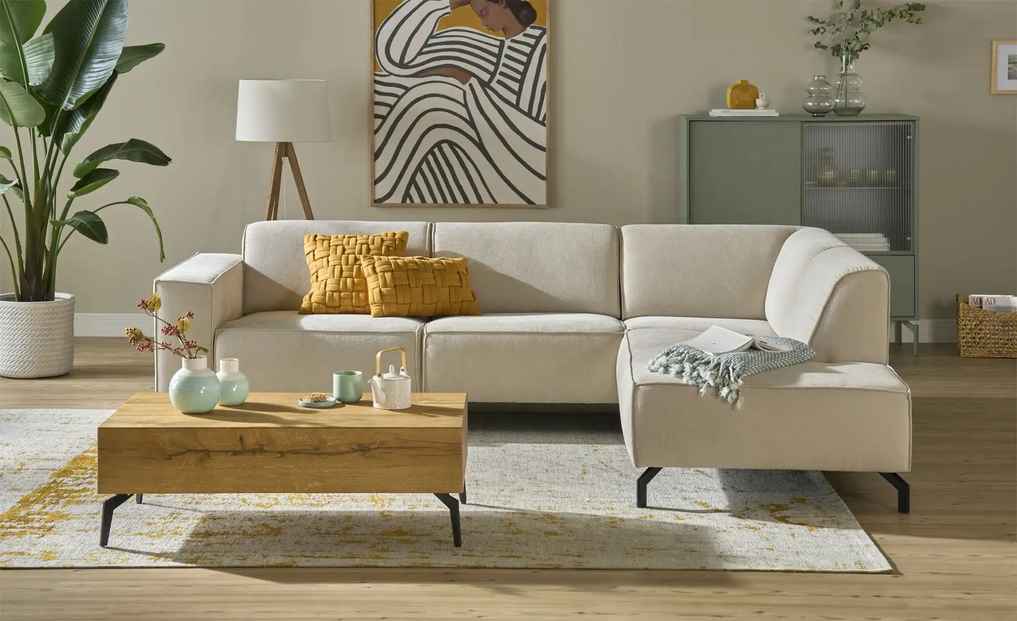 Thumbnail - SOHO Ecksofa  Brenda ¦ creme ¦ Maße (cm): B: 275 H: 77 T: 210.0 Polstermöbel > Sofas > Ecksofas - Höffner