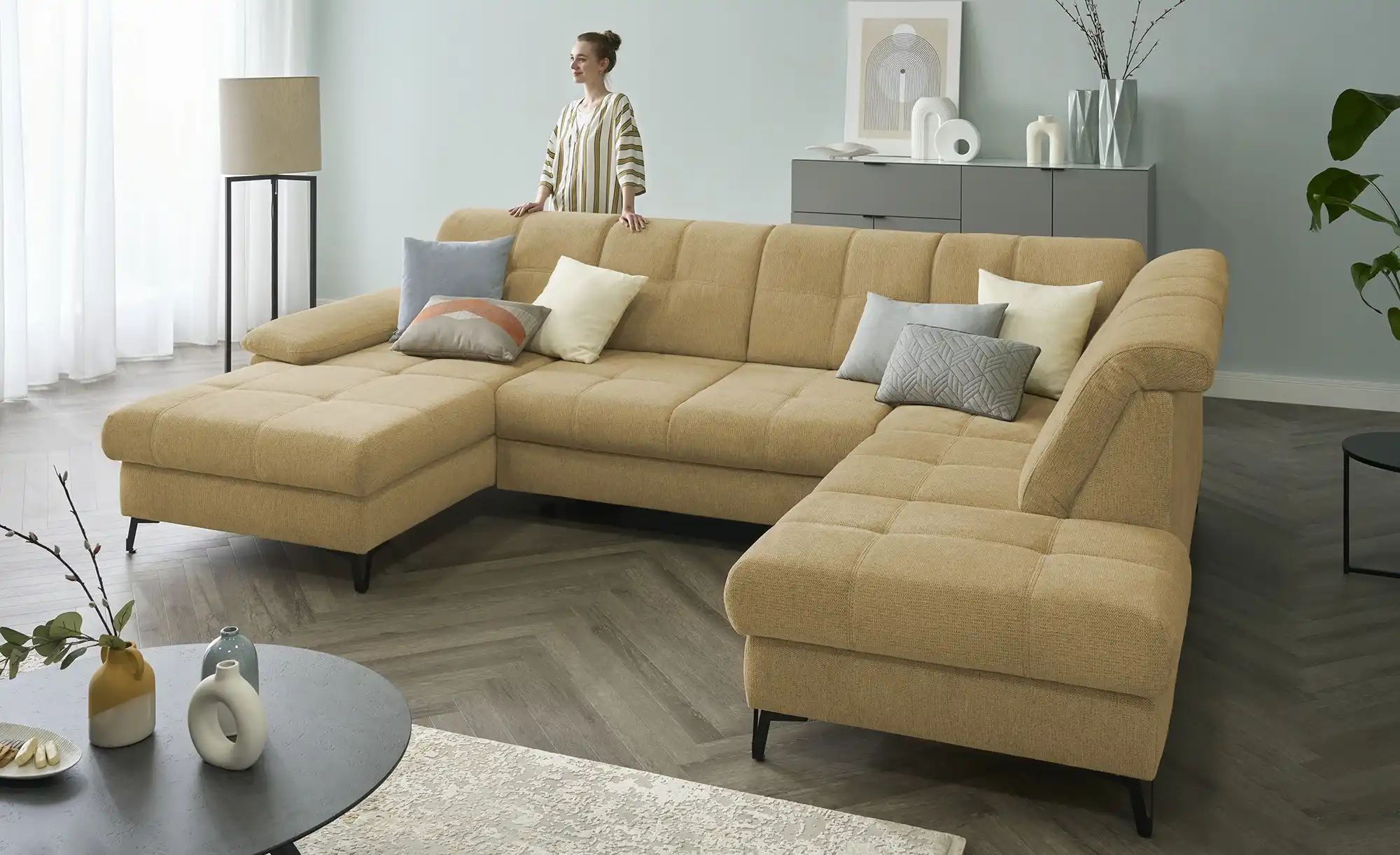 Thumbnail - medium Wohnlandschaft  Planova II ¦ gelb ¦ Maße (cm): B: 338 H: 96 T: 231.0 Polstermöbel > Sofas > Wohnlandschaften - Hö...