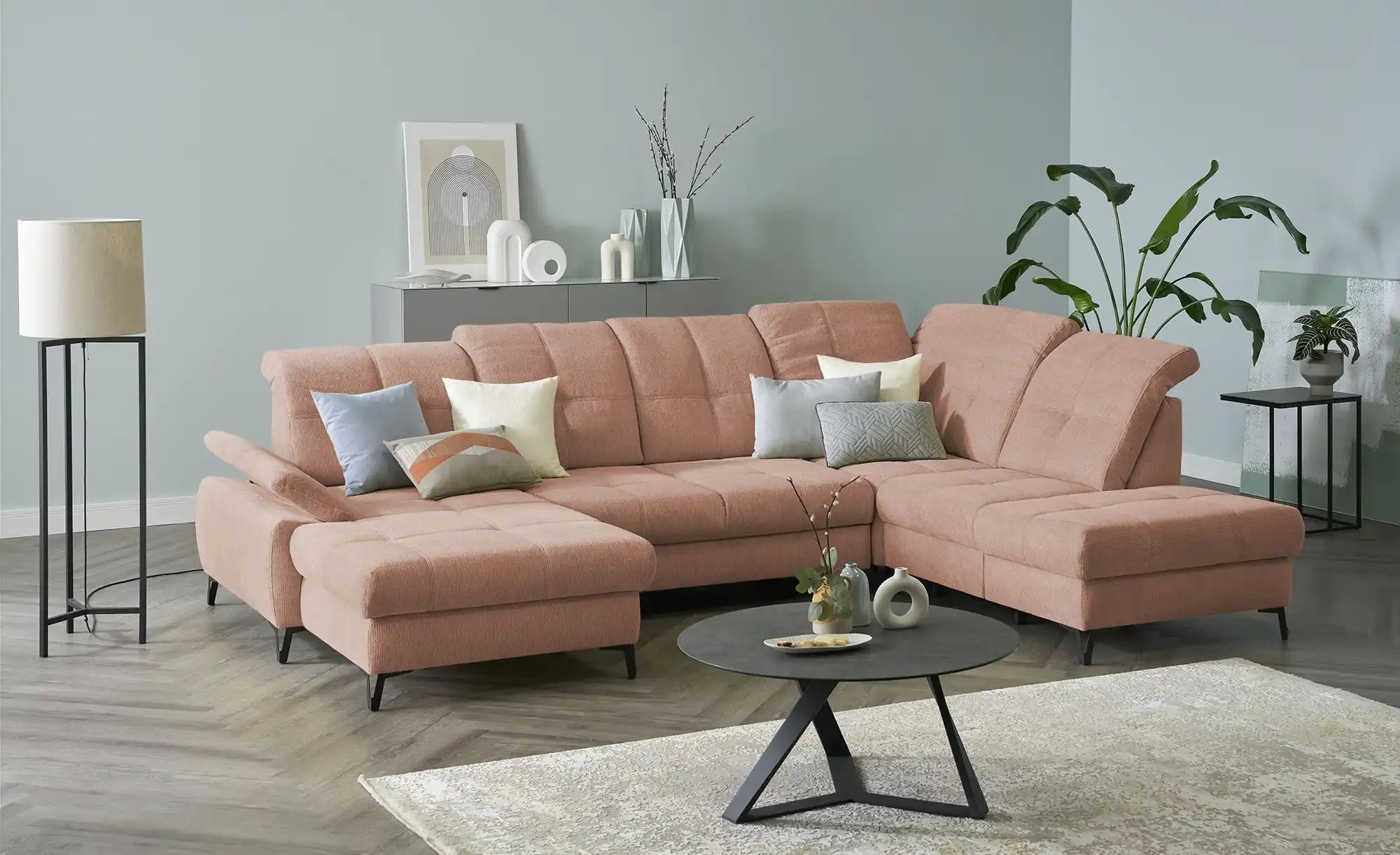 medium Wohnlandschaft  Planova II ¦ rosa/pink ¦ Maße (cm): B: 338 H: 96 T: günstig online kaufen