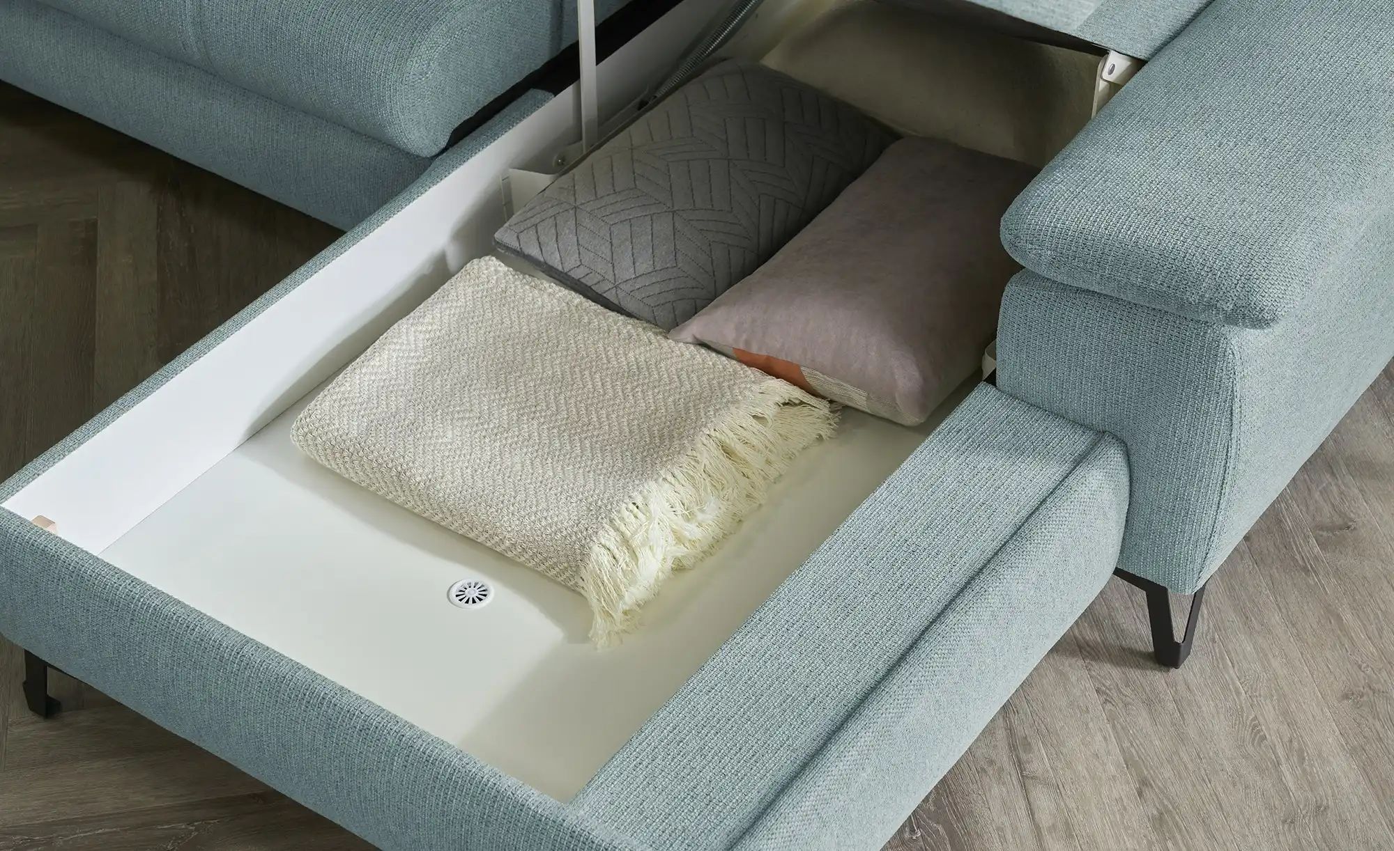 medium Wohnlandschaft  Planova II ¦ blau ¦ Maße (cm): B: 338 H: 96 T: 249.0 günstig online kaufen