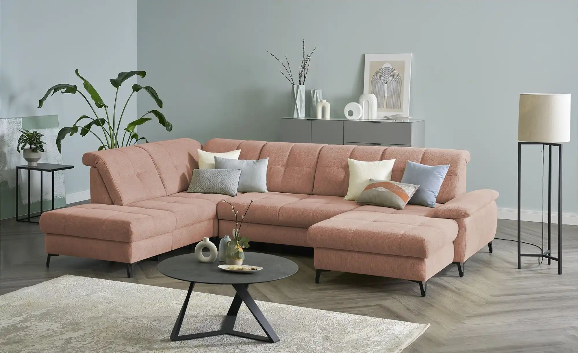 medium Wohnlandschaft  Planova II ¦ rosa/pink ¦ Maße (cm): B: 338 H: 96 T: günstig online kaufen