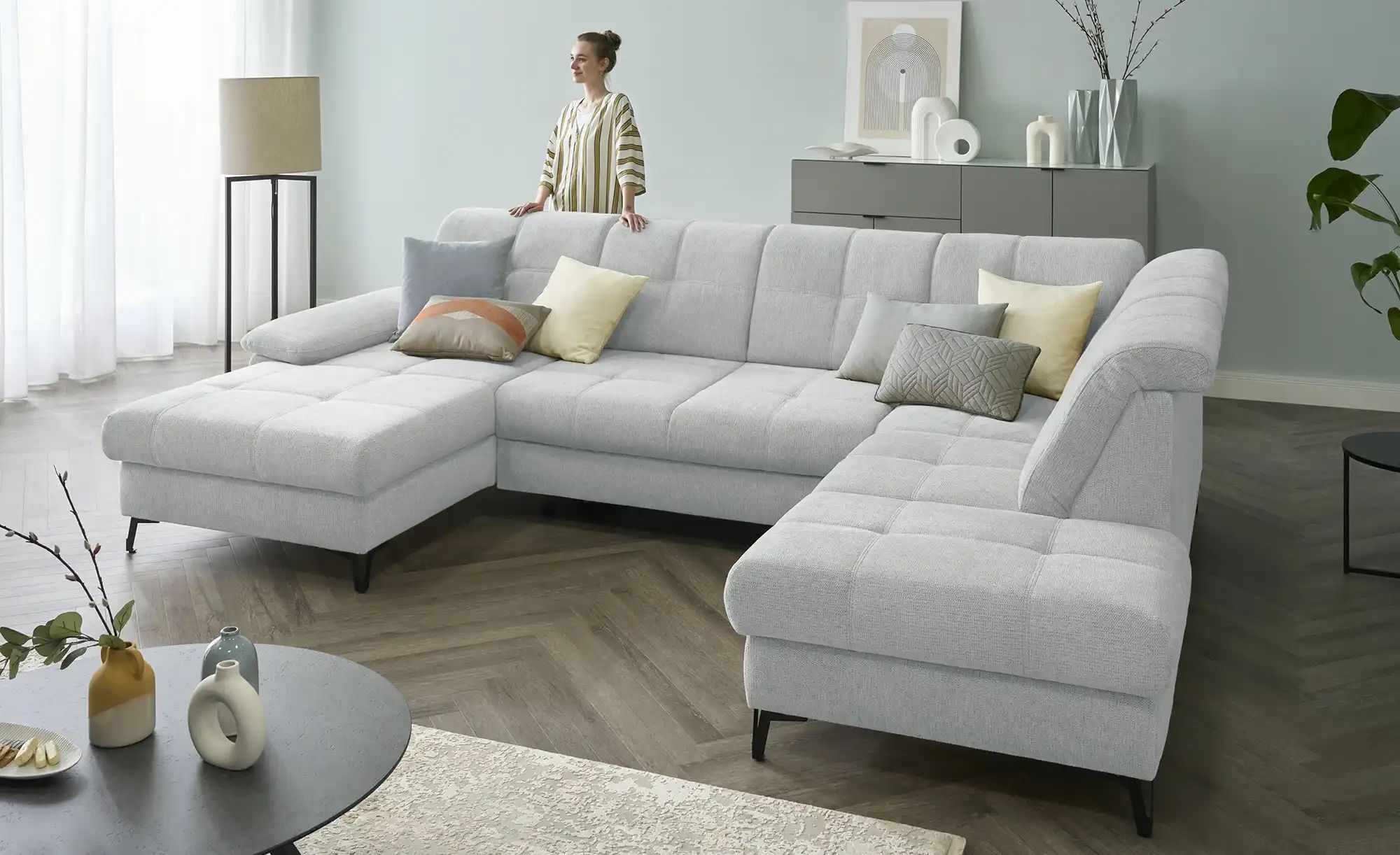 medium Wohnlandschaft  Planova II ¦ grau ¦ Maße (cm): B: 338 H: 96 T: 231.0 günstig online kaufen