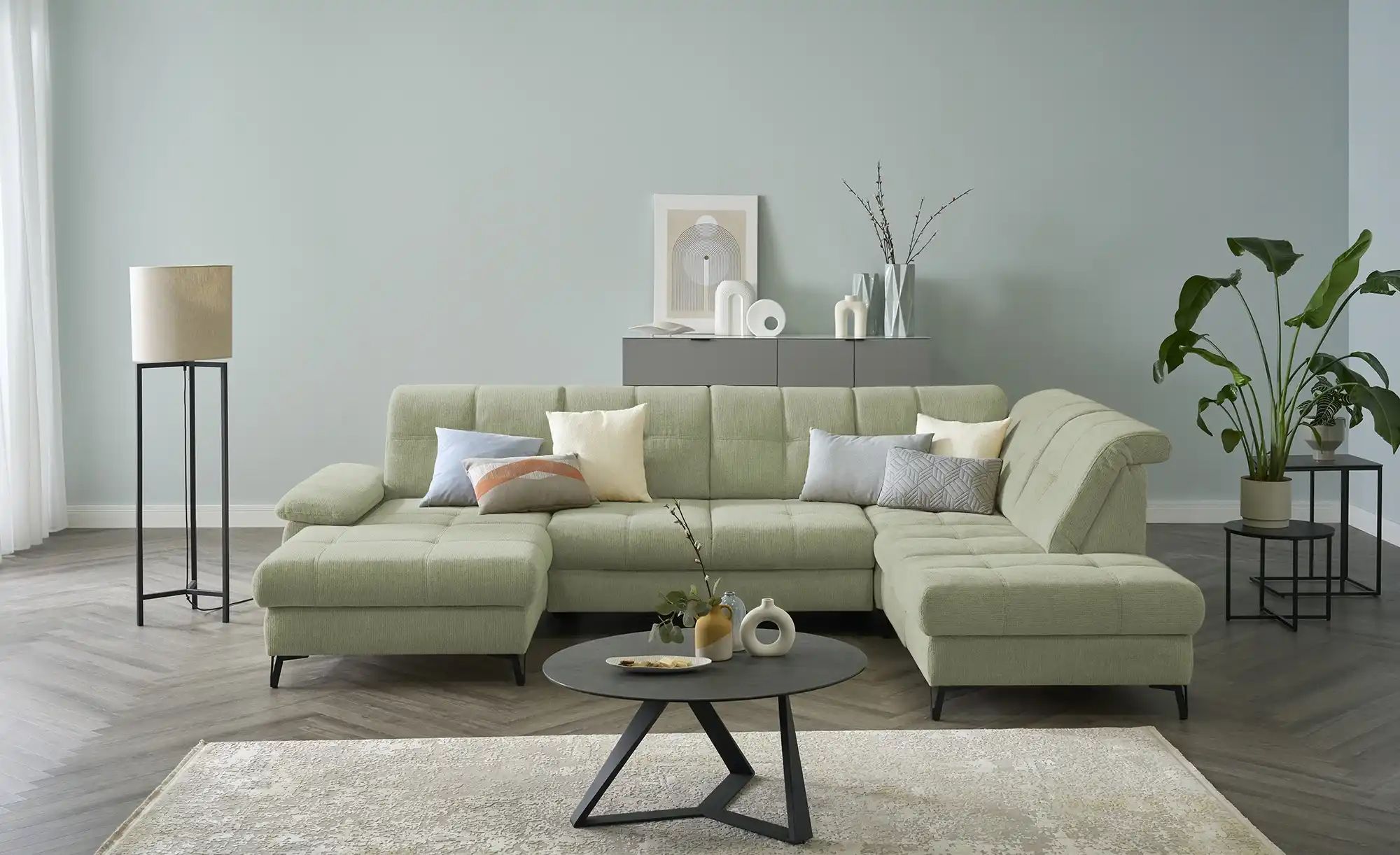 medium Wohnlandschaft  Planova II ¦ grün ¦ Maße (cm): B: 338 H: 96 T: 231.0 günstig online kaufen