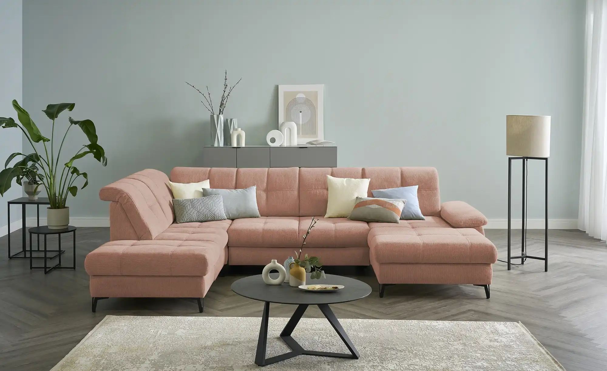 medium Wohnlandschaft  Planova II ¦ rosa/pink ¦ Maße (cm): B: 338 H: 96 T: günstig online kaufen