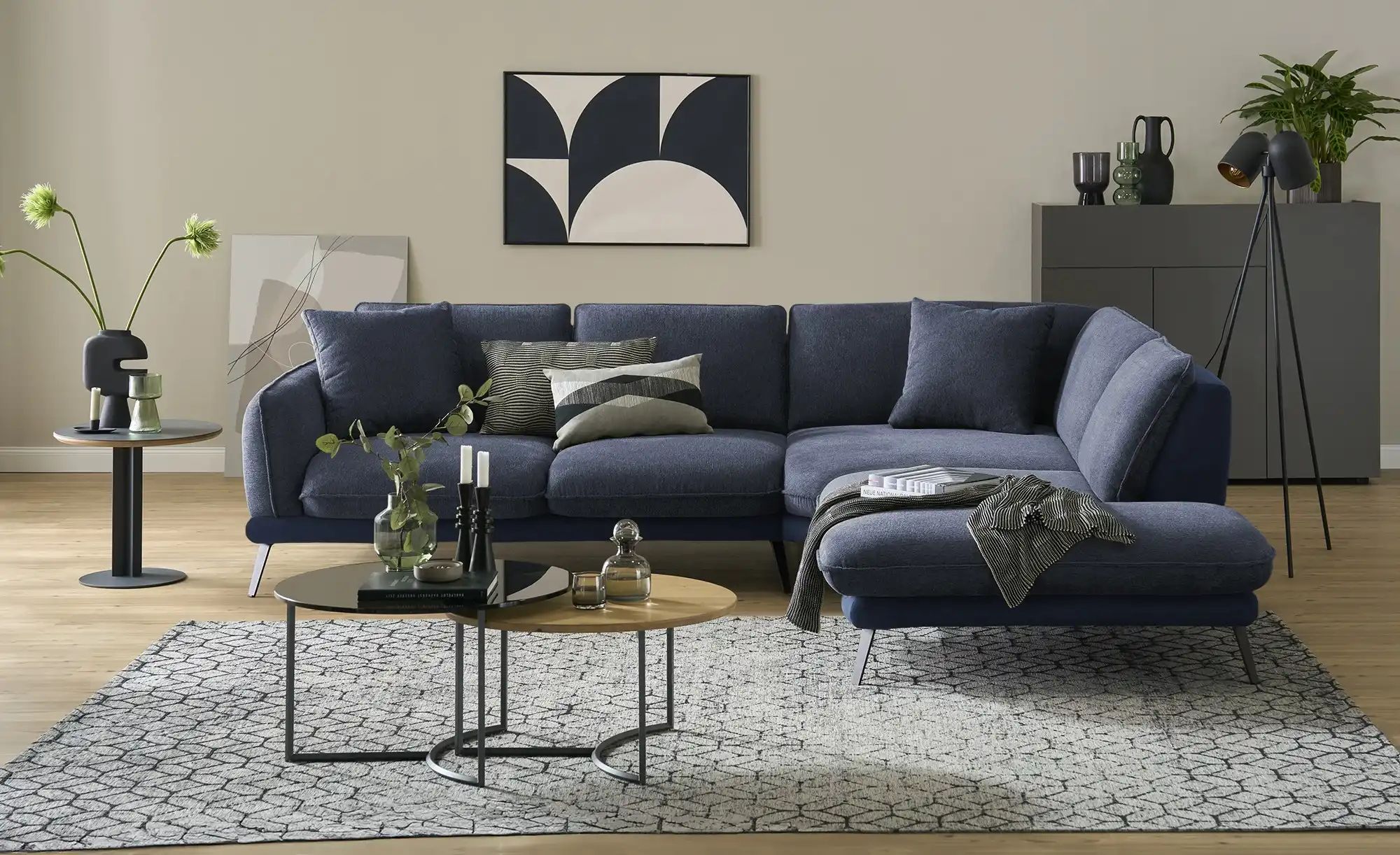 medium Ecksofa  Romance ¦ blau ¦ Maße (cm): B: 310 H: 86 T: 253.0 Polstermö günstig online kaufen