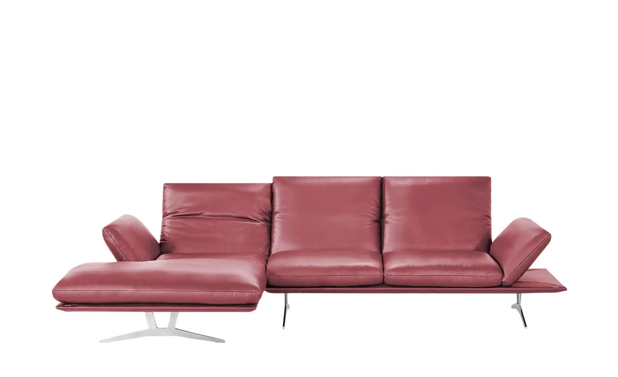KOINOR Ecksofa Echtleder Francis ¦ rot ¦ Maße (cm): B: 314 H: 93 T: 159.0 P günstig online kaufen