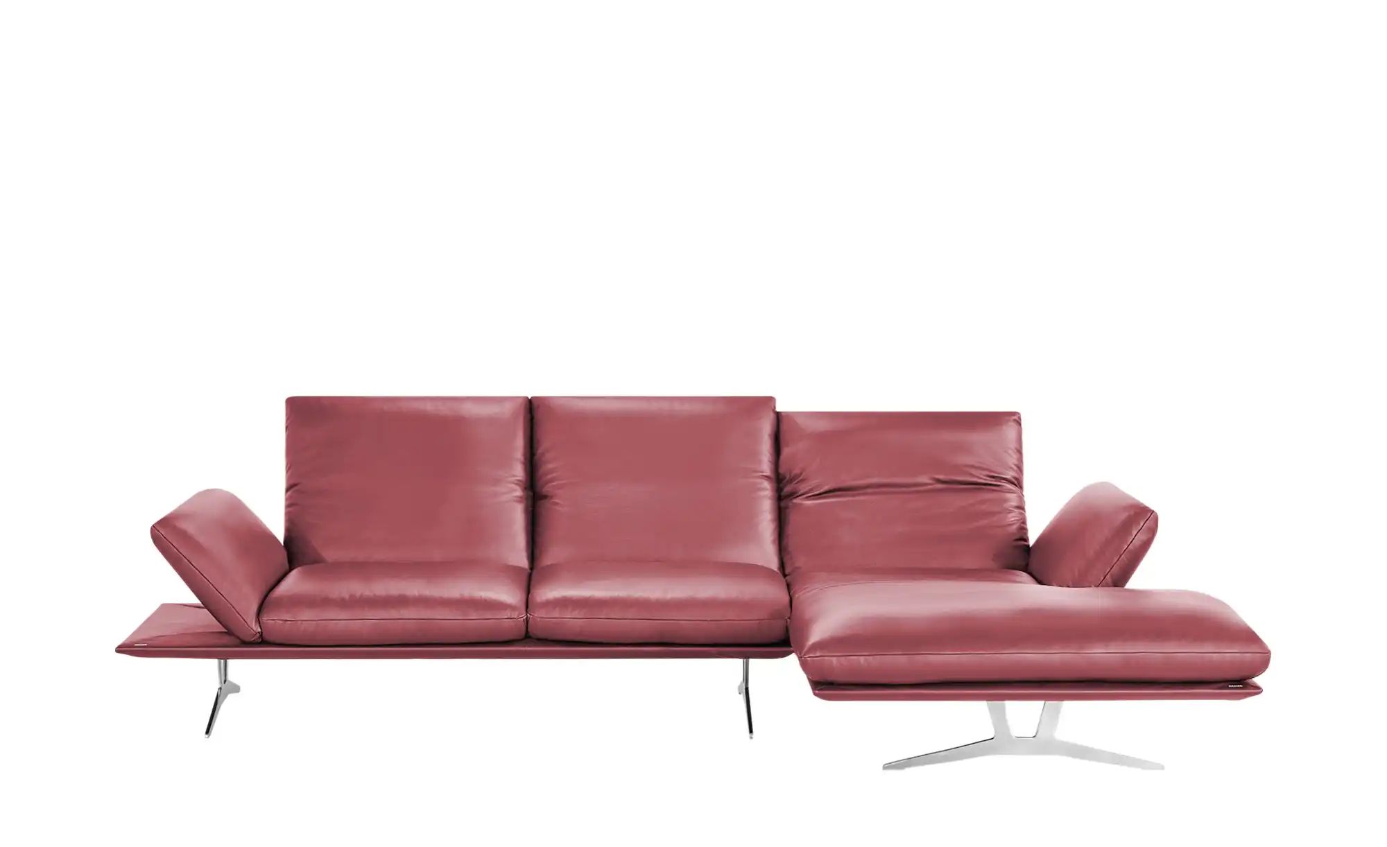 KOINOR Ecksofa Echtleder Francis ¦ rot ¦ Maße (cm): B: 314 H: 93 T: 159.0 P günstig online kaufen