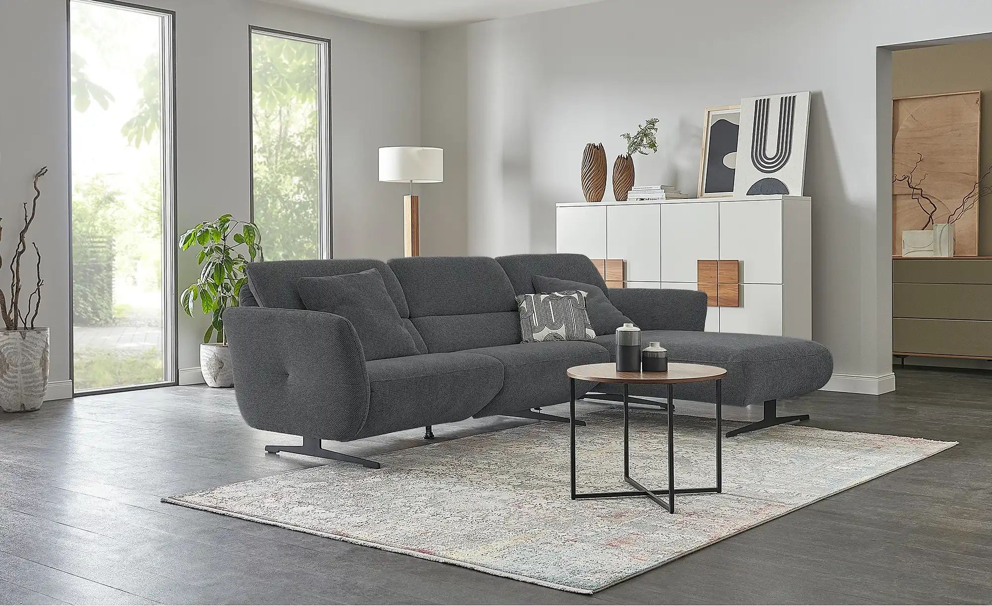 medium Ecksofa  Yasmin ¦ schwarz ¦ Maße (cm): B: 325 H: 93 T: 185 Polstermö günstig online kaufen