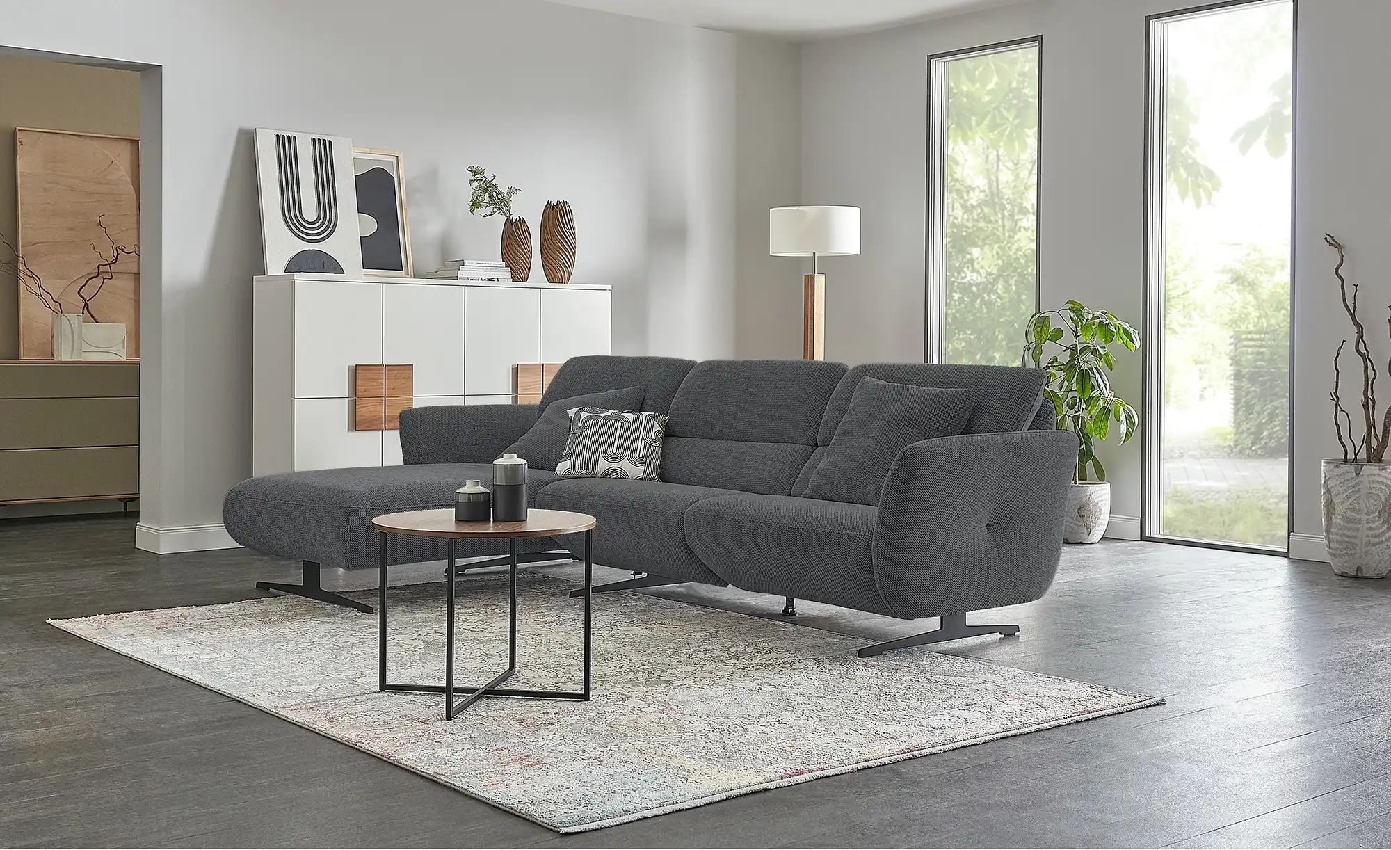 medium Ecksofa  Yasmin ¦ schwarz ¦ Maße (cm): B: 325 H: 93 T: 185.0 Polster günstig online kaufen