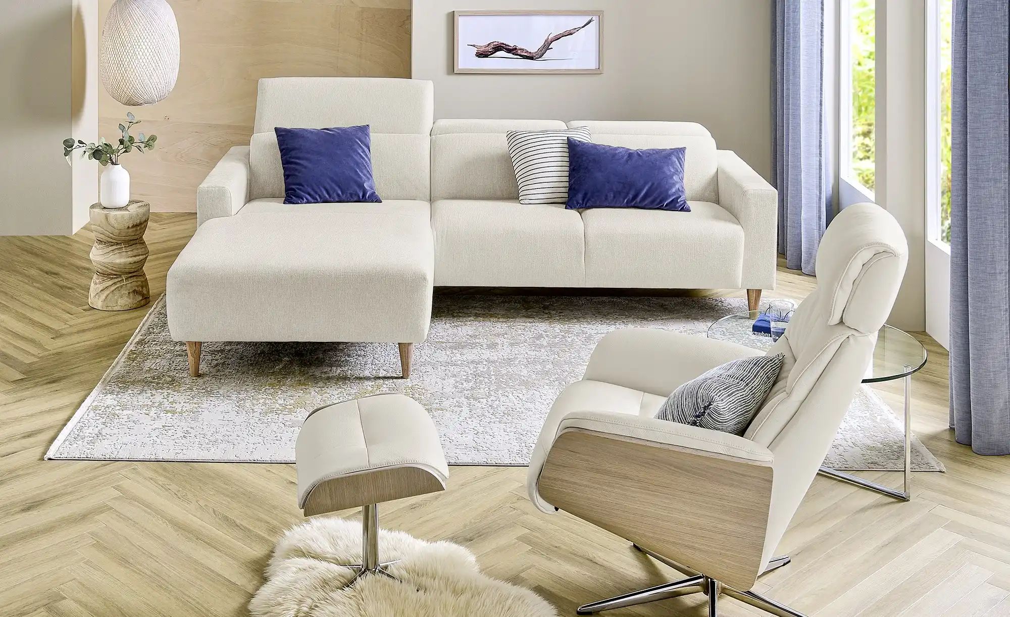 Thumbnail - SKAGEN STUDIO Ecksofa Leevke ¦ creme ¦ Maße (cm): B: 264 H: 102 T: 187.0 Polstermöbel > Sofas > Ecksofas - Höffner