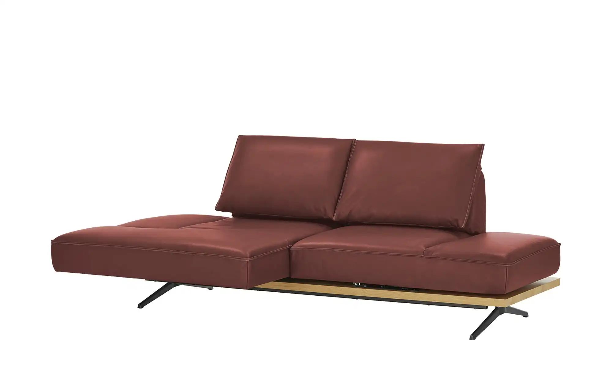 KOINOR Ecksofa Echtleder Phoenix ¦ rot ¦ Maße (cm): B: 240 H: 116 T: 132 Po günstig online kaufen