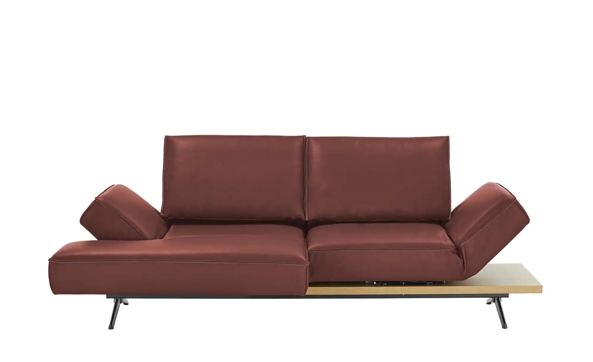 KOINOR Ecksofa Echtleder Phoenix ¦ rot ¦ Maße (cm): B: 240 H: 116 T: 132 Po günstig online kaufen