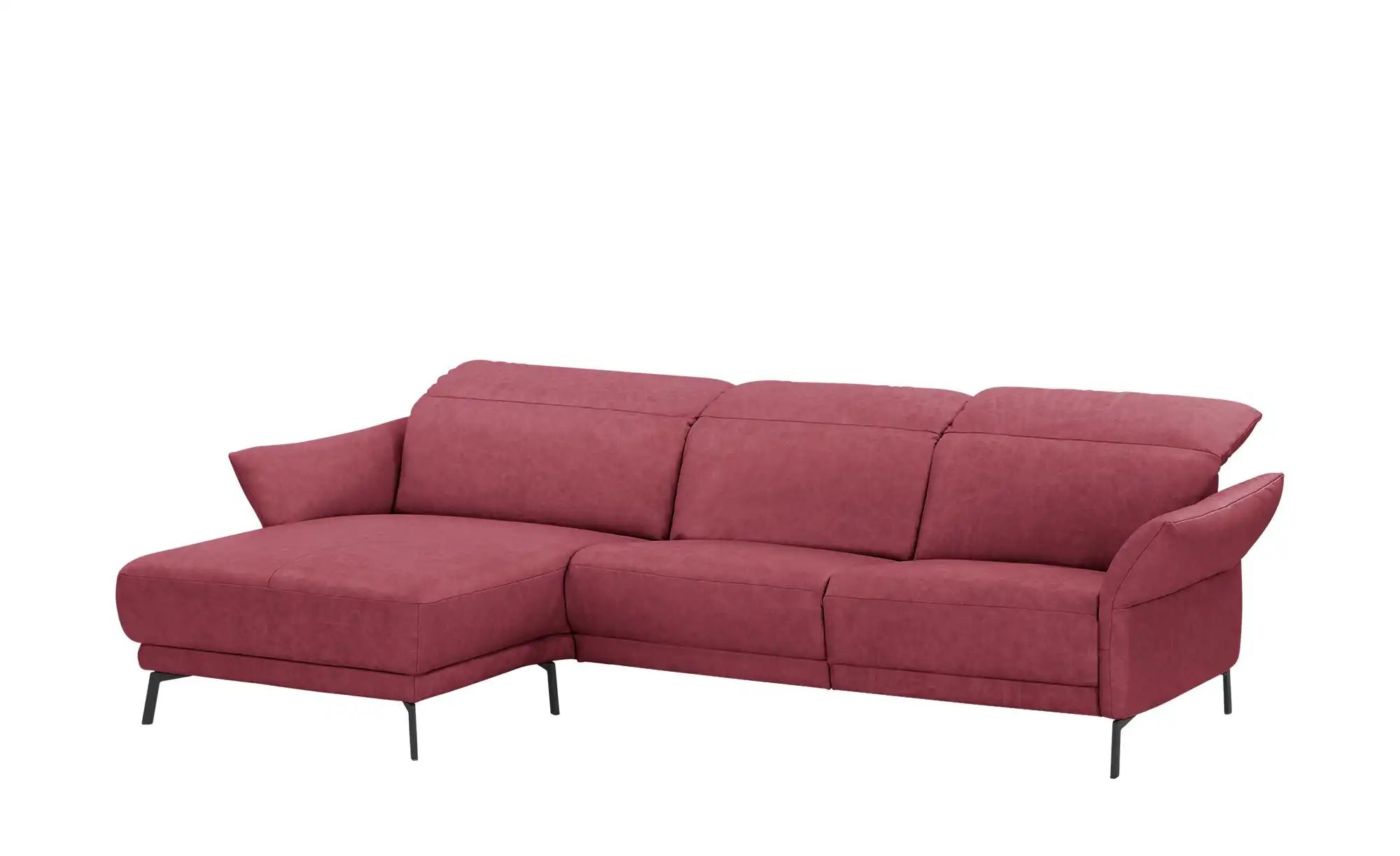 Wohnwert Ecksofa Leder Bellana ¦ rot ¦ Maße (cm): B: 285 H: 101 T: 161.0 Po günstig online kaufen
