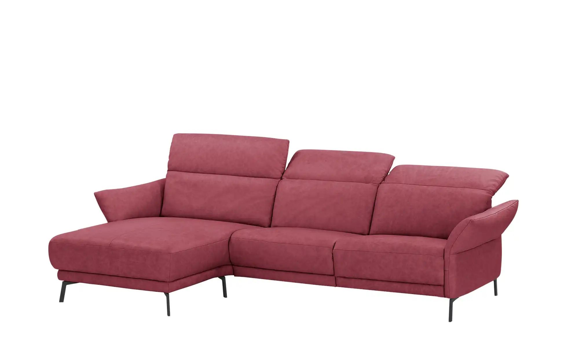 Thumbnail - Wohnwert Ecksofa Leder Bellana ¦ rot ¦ Maße (cm): B: 285 H: 101 T: 161.0 Polstermöbel > Sofas > Ecksofas - Höffner