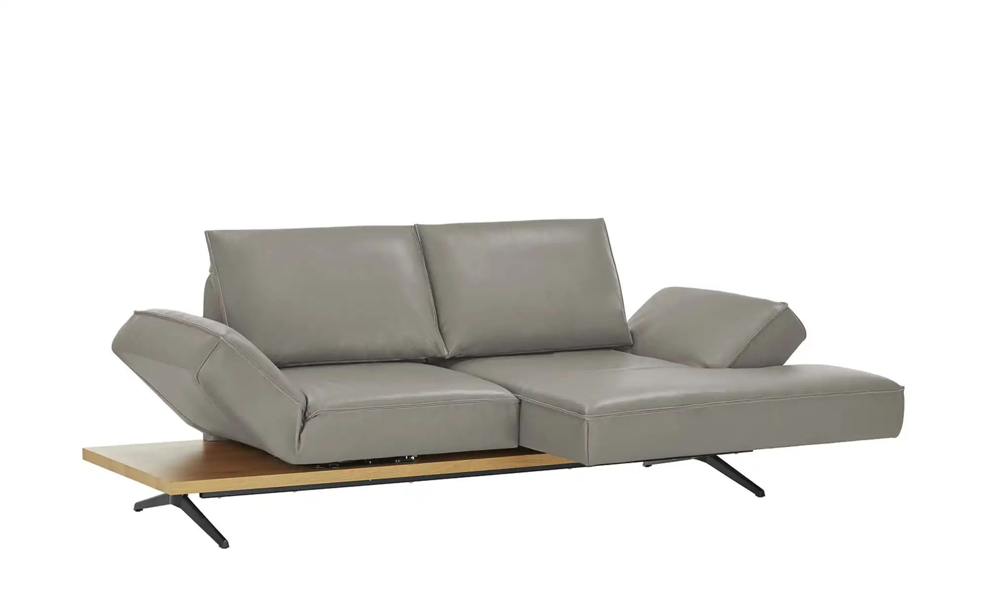 KOINOR Ecksofa Echtleder Phoenix ¦ grau ¦ Maße (cm): B: 240 H: 116 T: 132 P günstig online kaufen