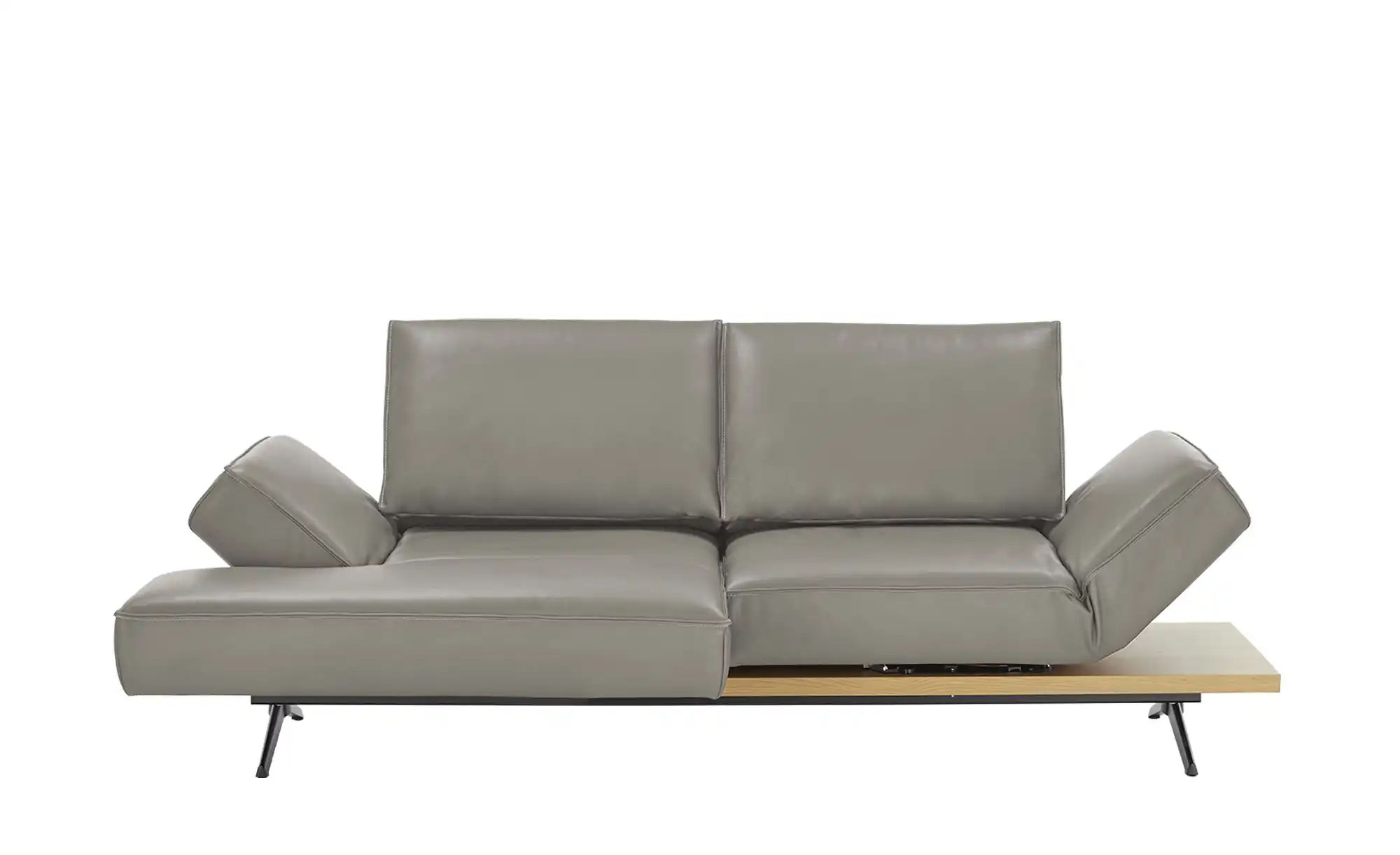 KOINOR Ecksofa Echtleder Phoenix ¦ grau ¦ Maße (cm): B: 240 H: 116 T: 132 P günstig online kaufen