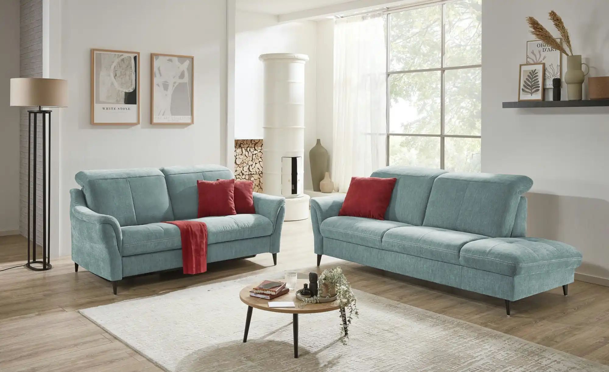 Thumbnail - meinSofa Recamiere Ellen ¦ blau ¦ Maße (cm): B: 219 H: 103 T: 102.0 Polstermöbel > Ottomanen & Recamiere - Höffner