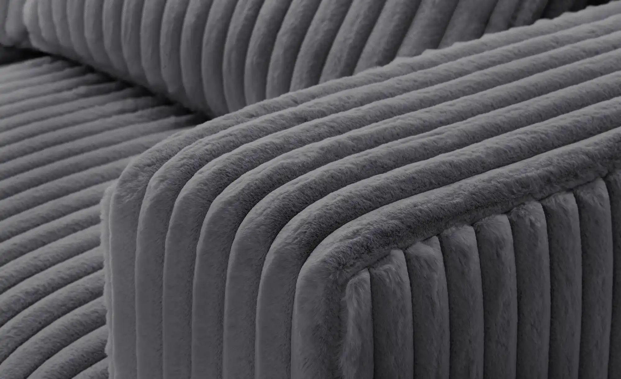 Thumbnail - switch Ecksofa in modernem Breitcord Torrino ¦ grau ¦ Maße (cm): B: 372 H: 95 T: 173.0 Polstermöbel > Sofas > Ecksofas -...