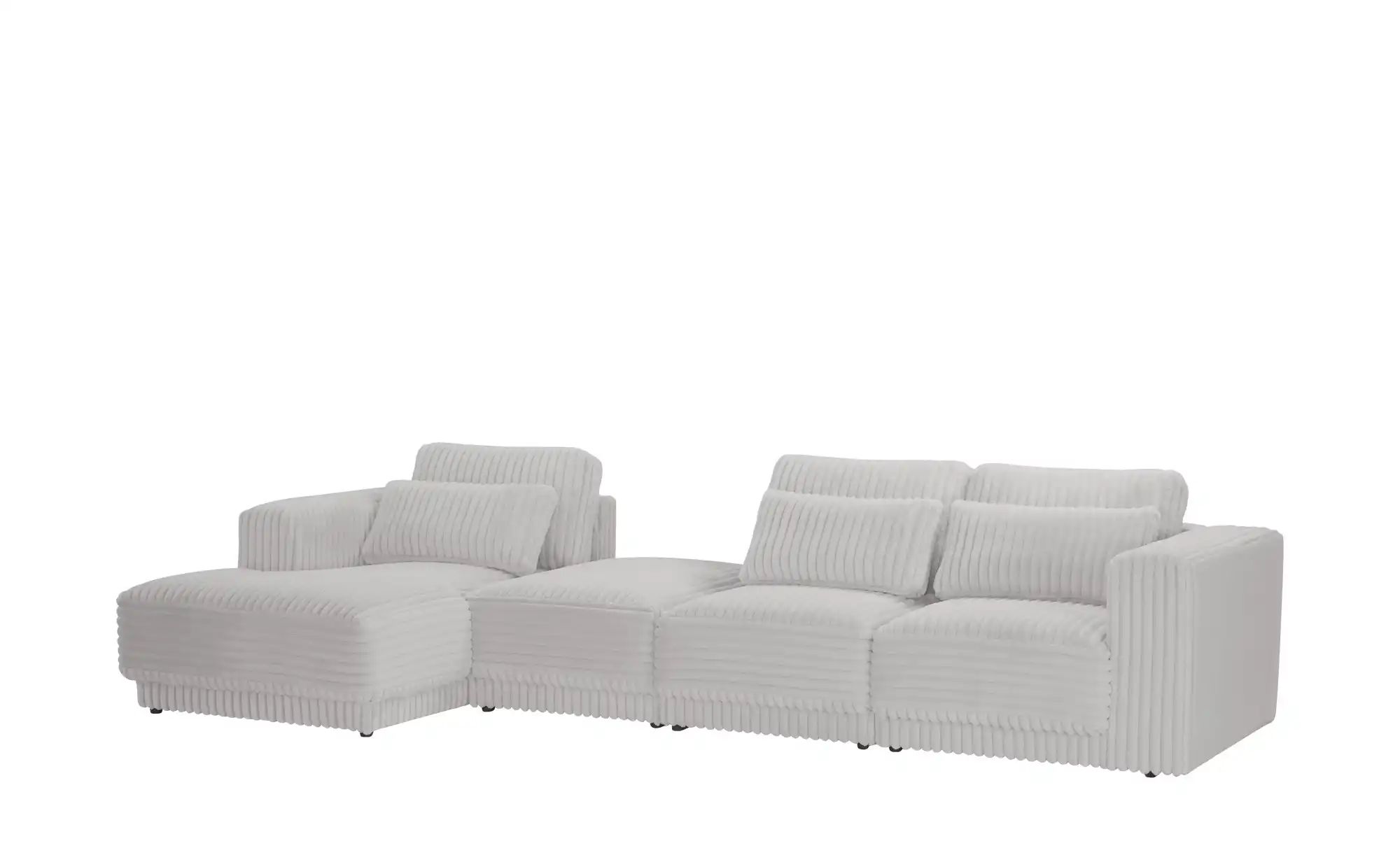Thumbnail - switch Ecksofa in modernem Breitcord Torrino ¦ grau ¦ Maße (cm): B: 372 H: 95 T: 173.0 Polstermöbel > Sofas > Ecksofas -...