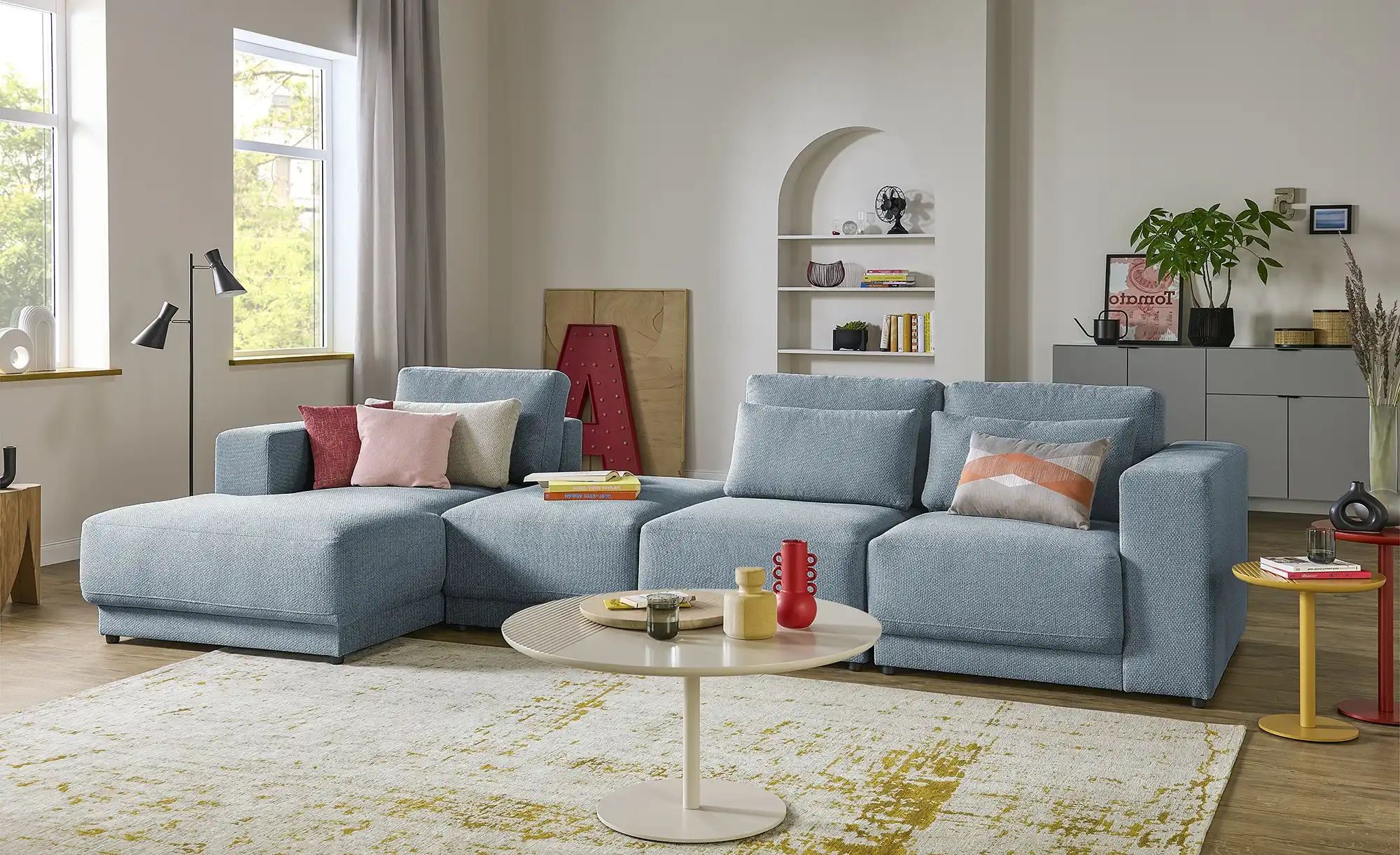 switch Ecksofa  Toora ¦ blau ¦ Maße (cm): B: 376 H: 96 T: 173 Polstermöbel günstig online kaufen