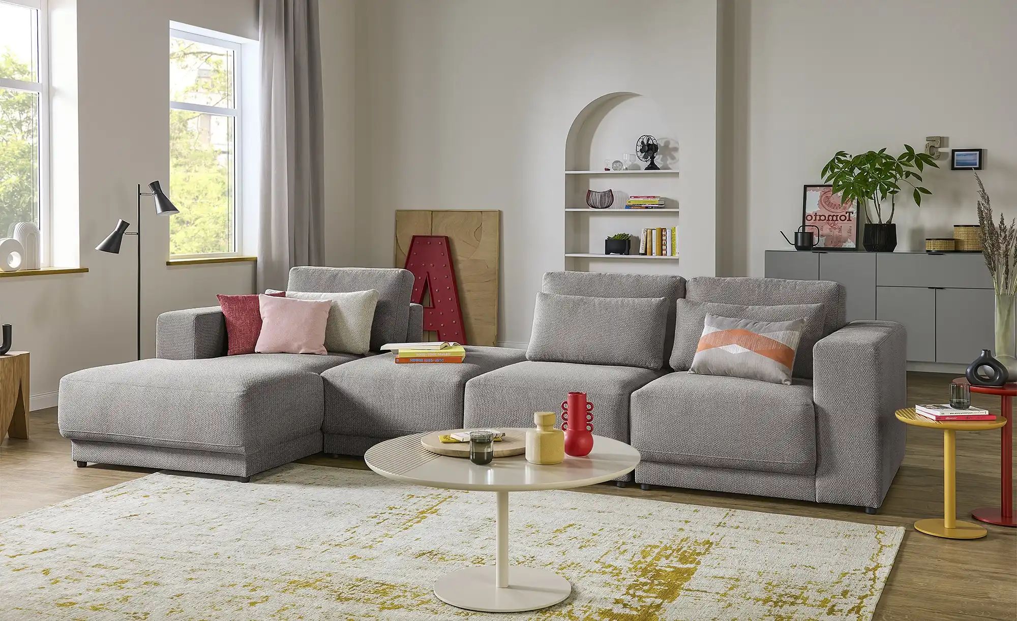 switch Ecksofa  Toora ¦ grau ¦ Maße (cm): B: 376 H: 96 T: 173 Polstermöbel günstig online kaufen