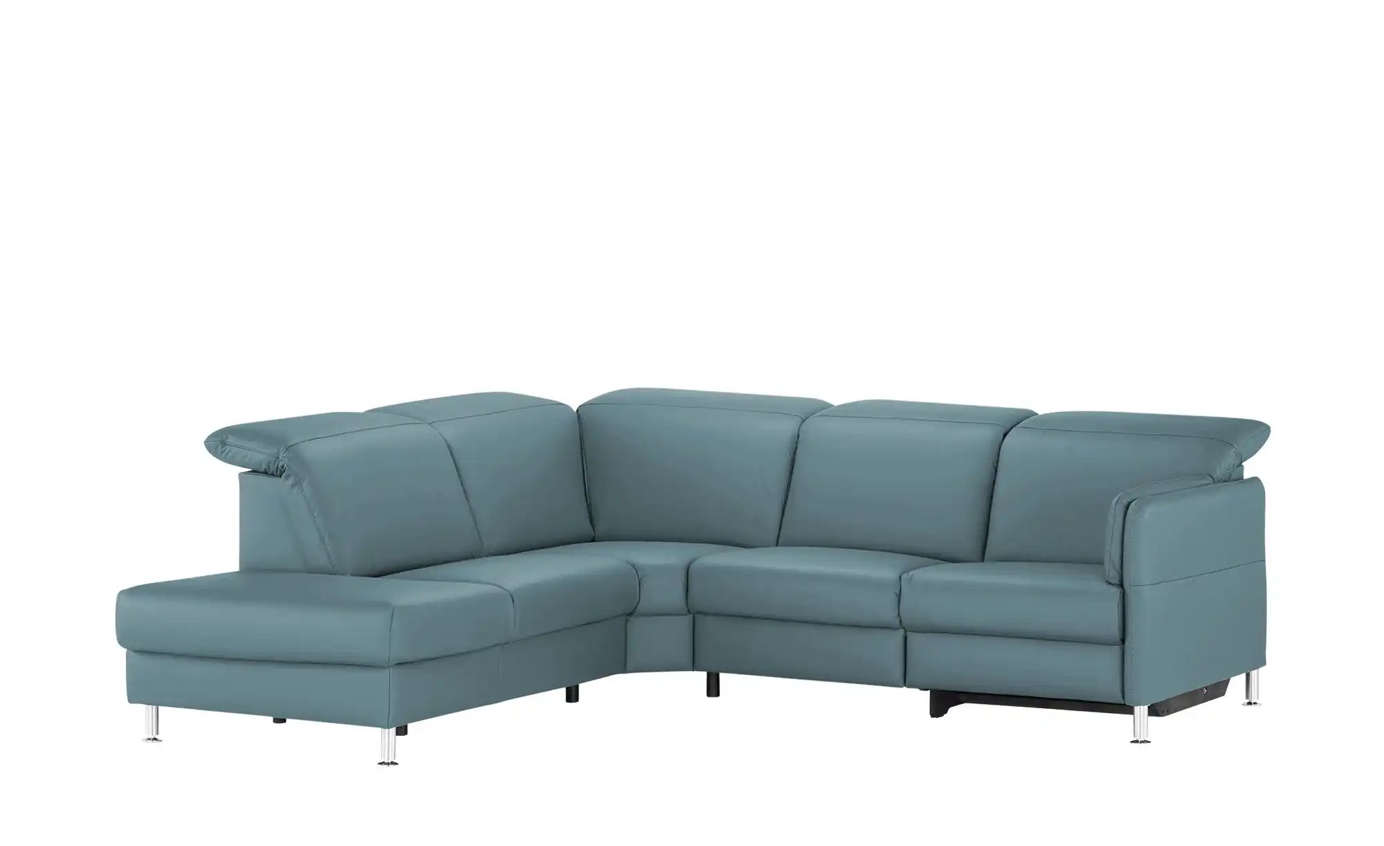 meinSofa Leder-Ecksofa  Leon ¦ blau ¦ Maße (cm): B: 259 H: 83 T: 236 Polste günstig online kaufen