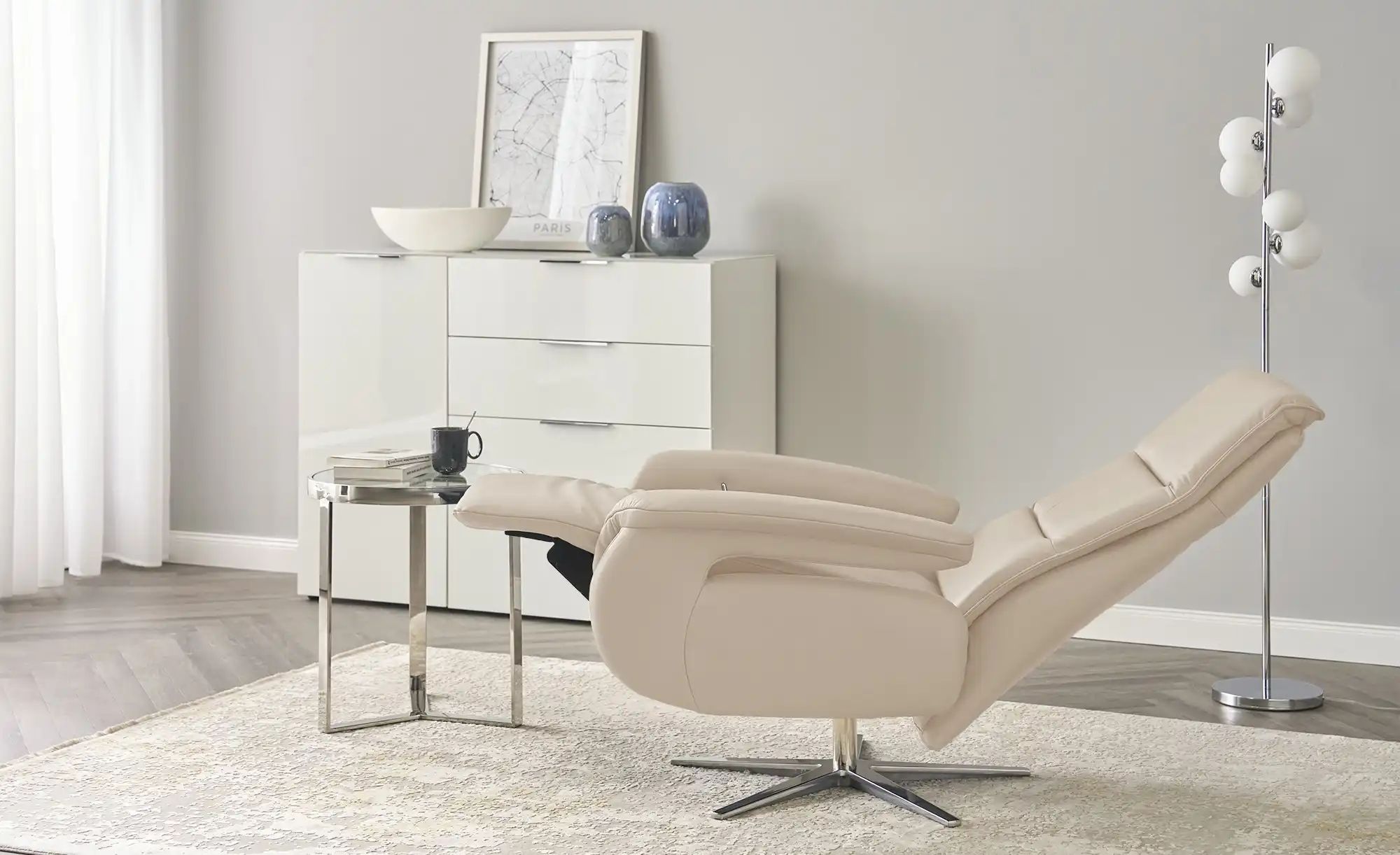 Wohnwert Relaxsessel Echtleder Mira ¦ beige ¦ Maße (cm): B: 81 H: 119 T: 93 günstig online kaufen