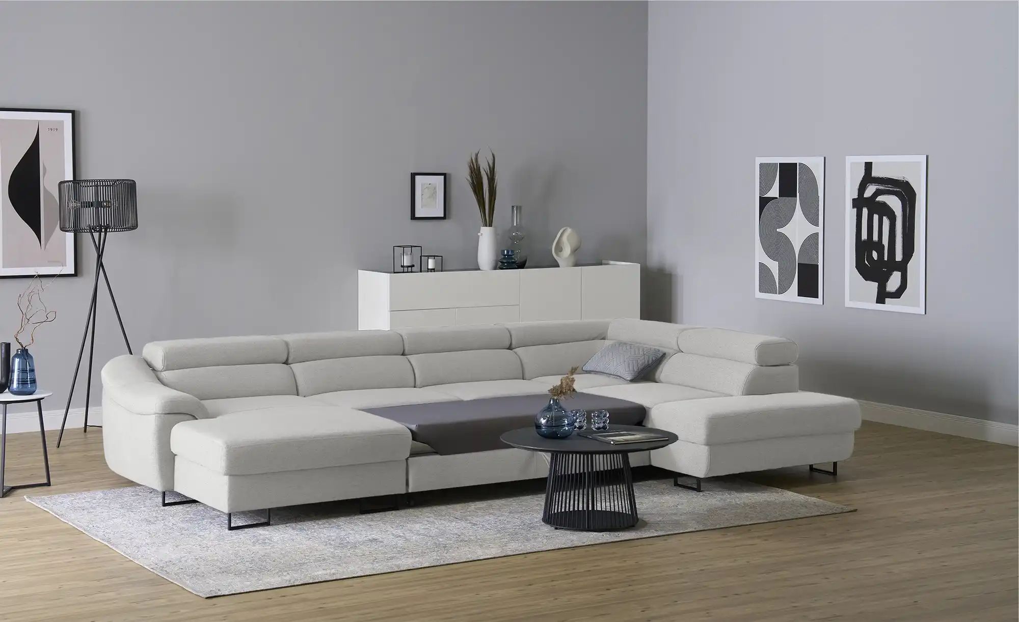 Thumbnail - switch Ecksofa Lavos ¦ grau ¦ Maße (cm): B: 346 H: 85 T: 221.0 Polstermöbel > Sofas > Wohnlandschaften - Höffner
