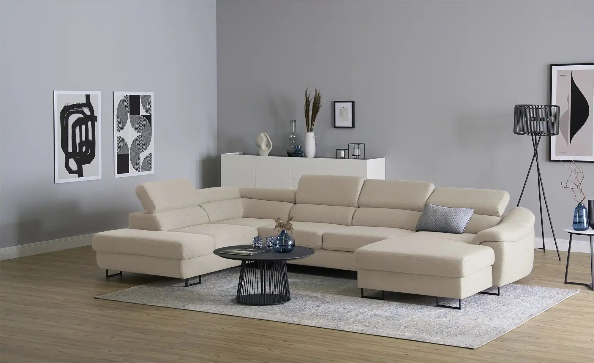Thumbnail - switch Ecksofa Lavos ¦ beige ¦ Maße (cm): B: 346 H: 85 T: 221.0 Polstermöbel > Sofas > Wohnlandschaften - Höffner
