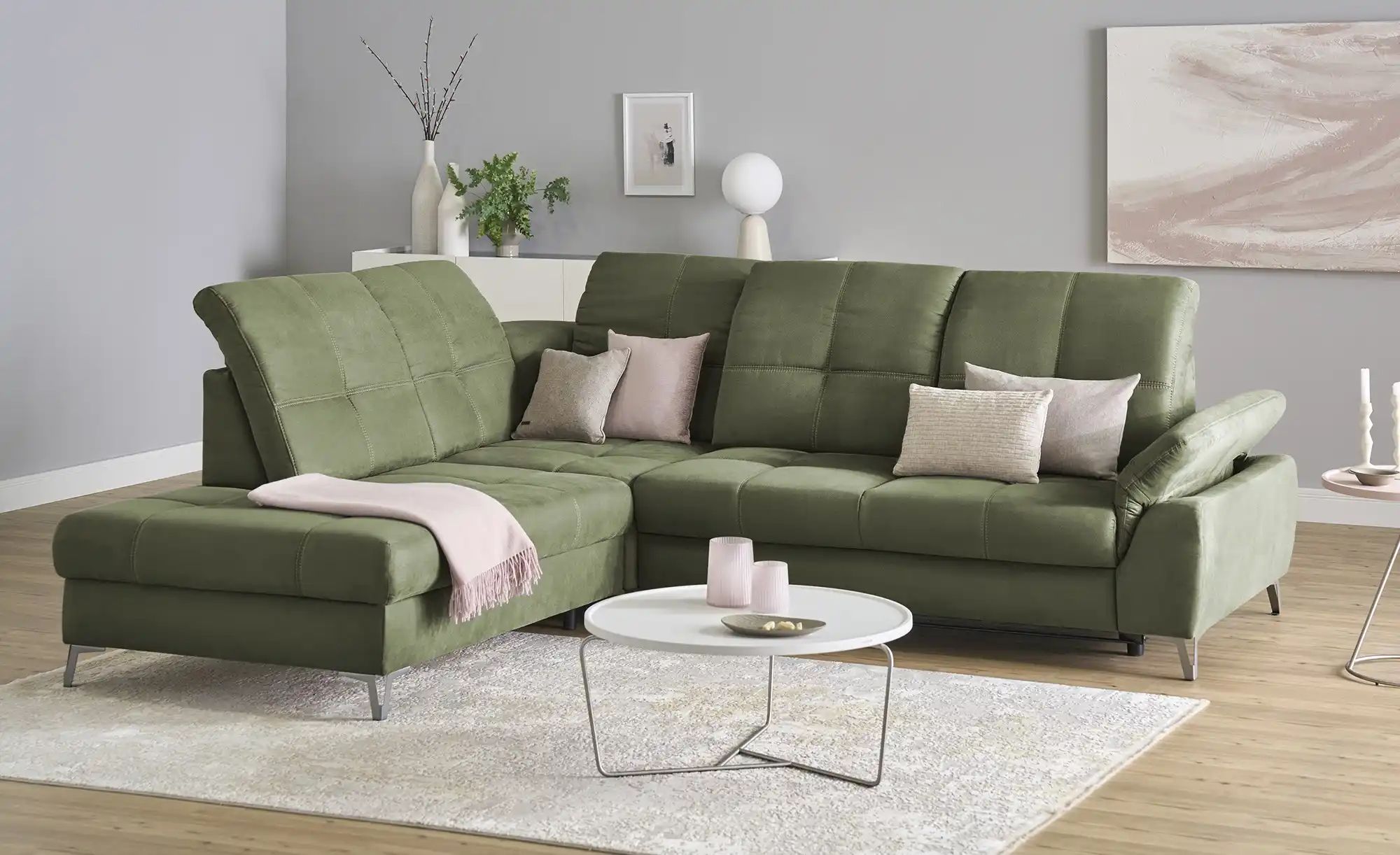 Thumbnail - medium Ecksofa  Planova II ¦ grün ¦ Maße (cm): B: 282 H: 114 T: 241.0 Polstermöbel > Sofas > Ecksofas - Höffner