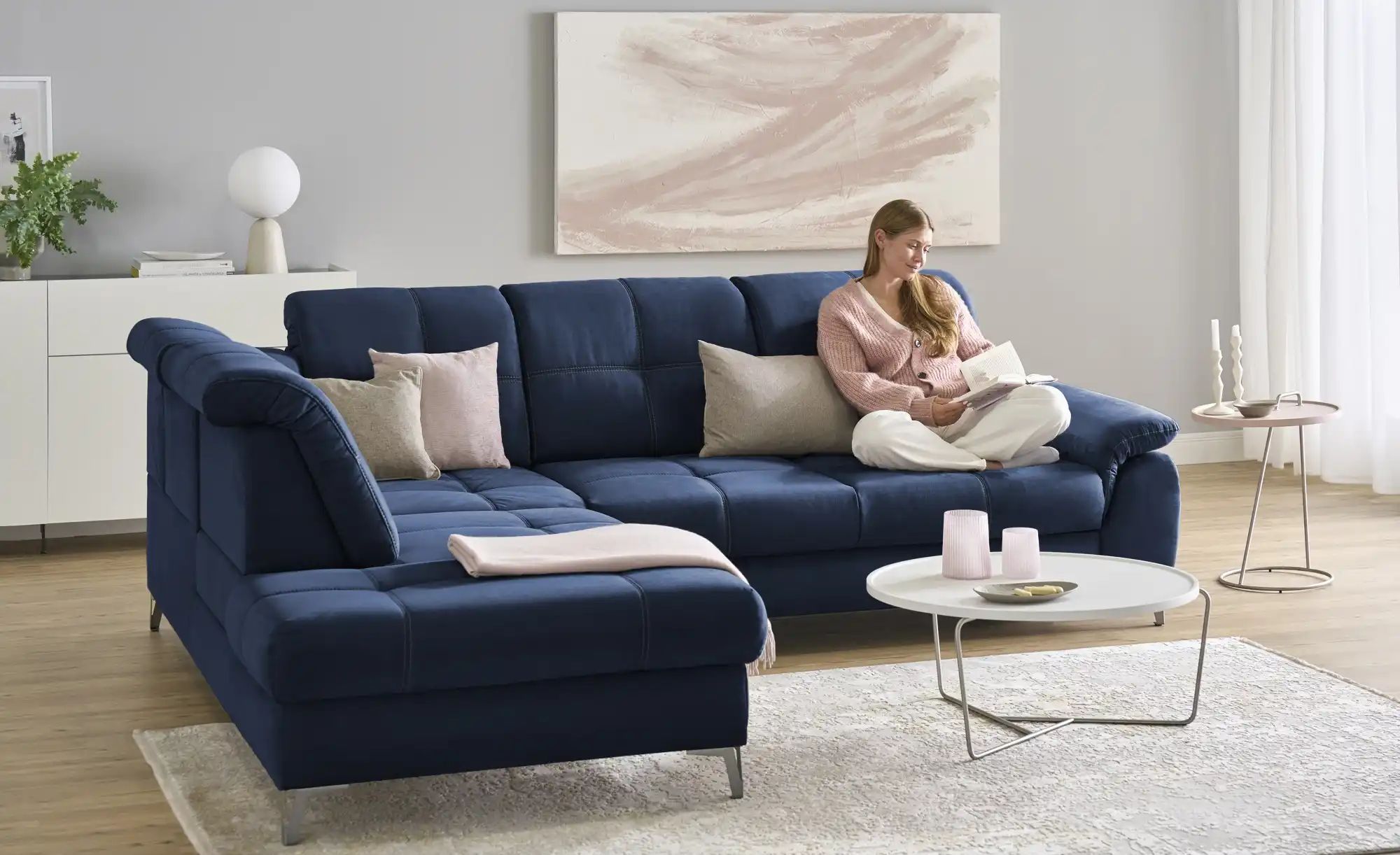 Thumbnail - medium Ecksofa  Planova II ¦ blau ¦ Maße (cm): B: 282 H: 114 T: 241.0 Polstermöbel > Sofas > Ecksofas - Höffner