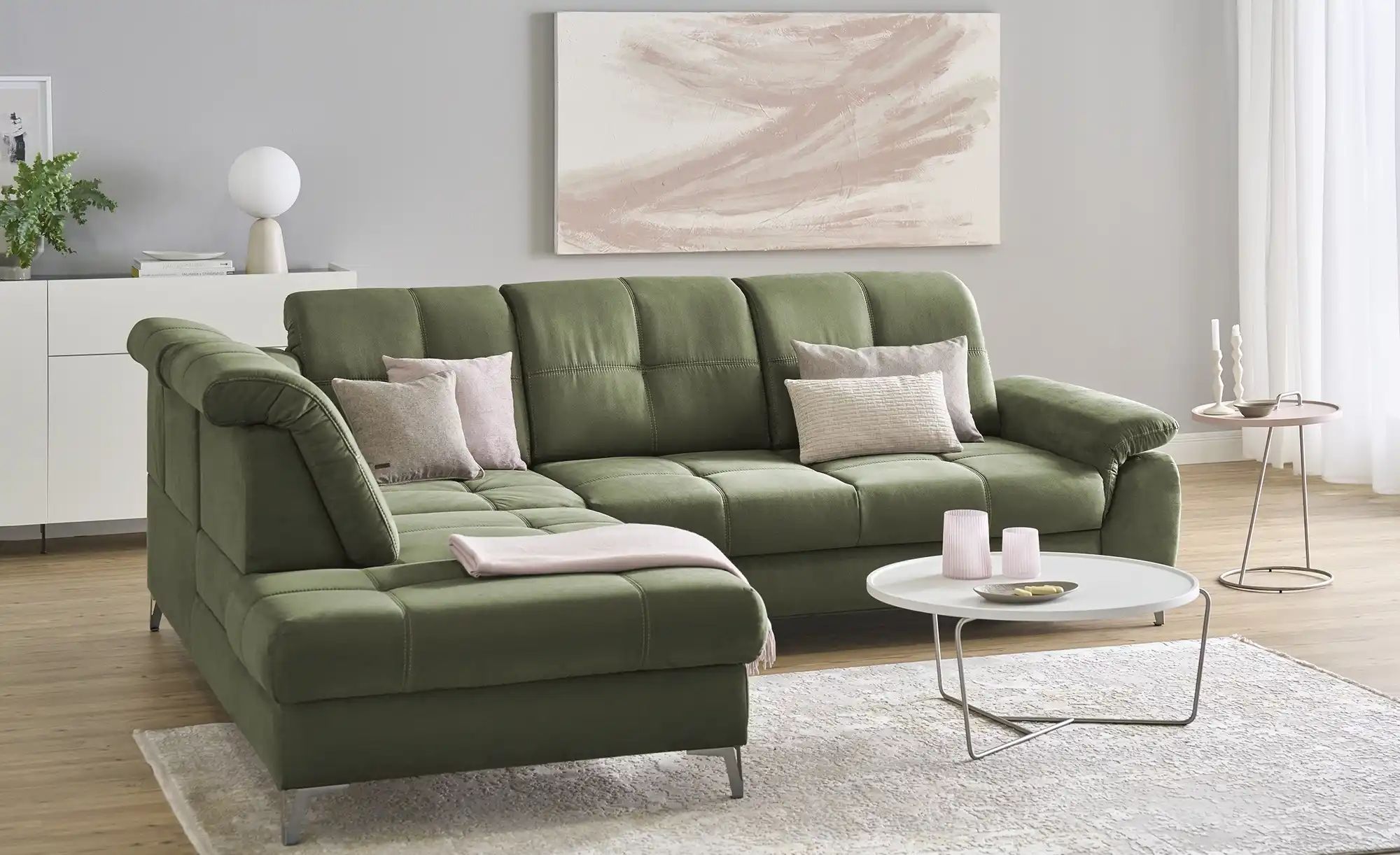 medium Ecksofa  Planova II ¦ grün ¦ Maße (cm): B: 282 H: 114 T: 241 Polster günstig online kaufen