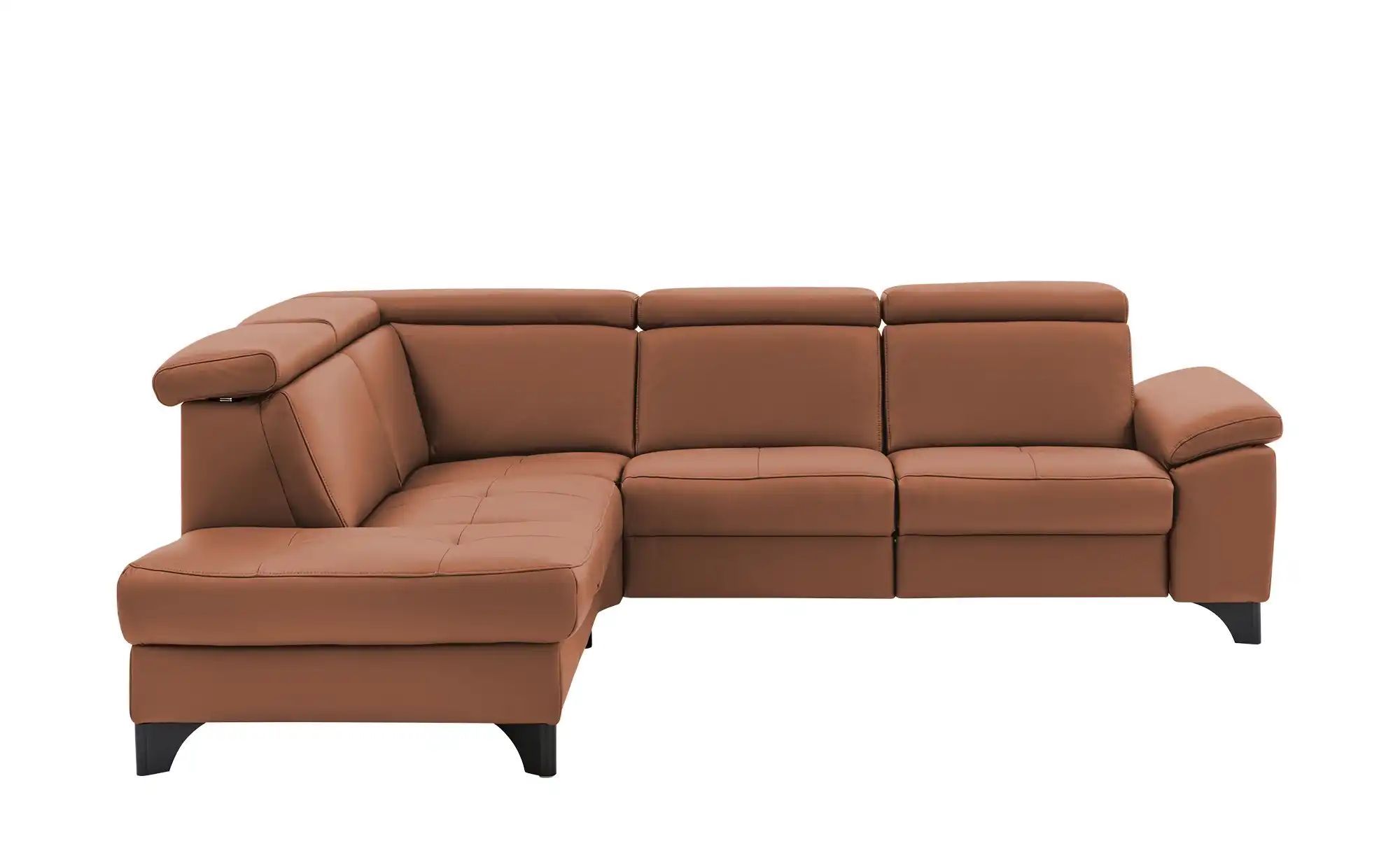 meinSofa Ecksofa Echtleder Linda ¦ braun ¦ Maße (cm): B: 261 H: 98 T: 209 P günstig online kaufen