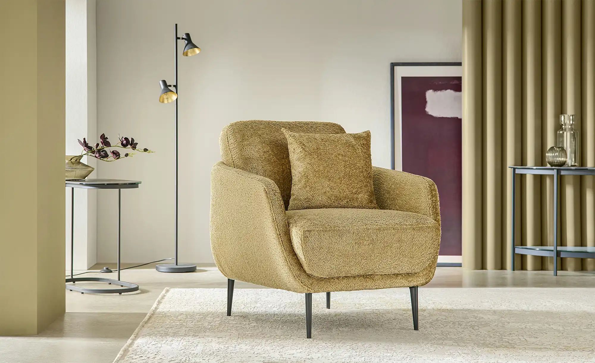Jette Home Sessel  Polly ¦ gold ¦ Maße (cm): B: 78 H: 80 T: 90.0 Polstermöb günstig online kaufen