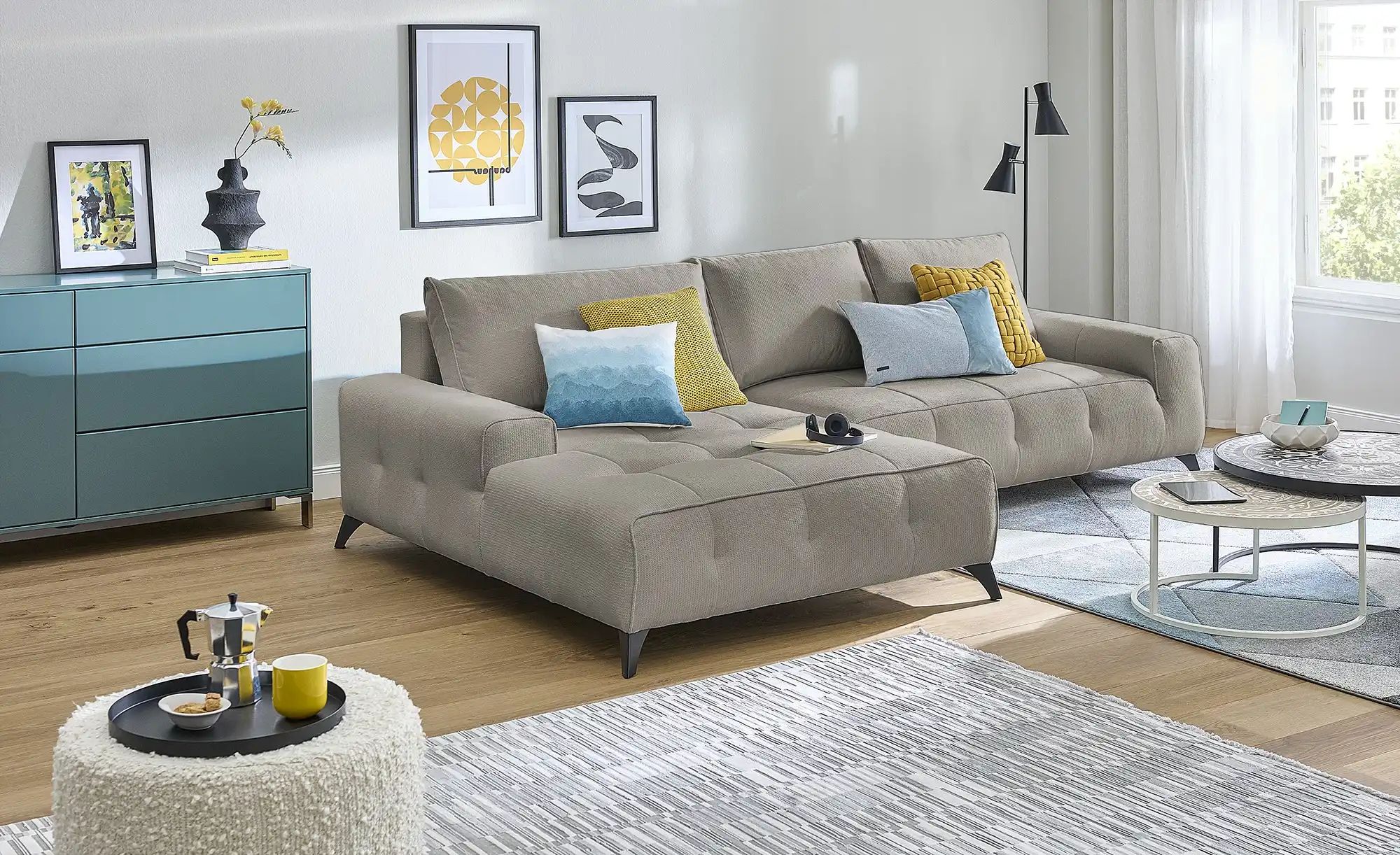 Thumbnail - switch Ecksofa Athena ¦ grau ¦ Maße (cm): B: 290 H: 85 T: 175.0 Polstermöbel > Sofas > Ecksofas - Höffner