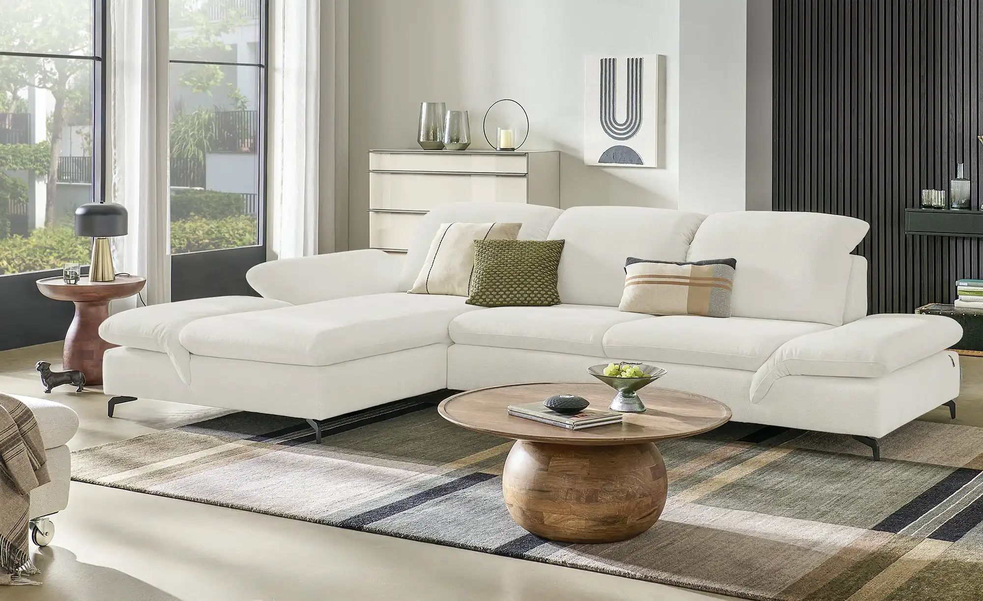 W.SCHILLIG Ecksofa  Saraa ¦ weiß ¦ Maße (cm): B: 314 H: 98 T: 198.0 Polster günstig online kaufen