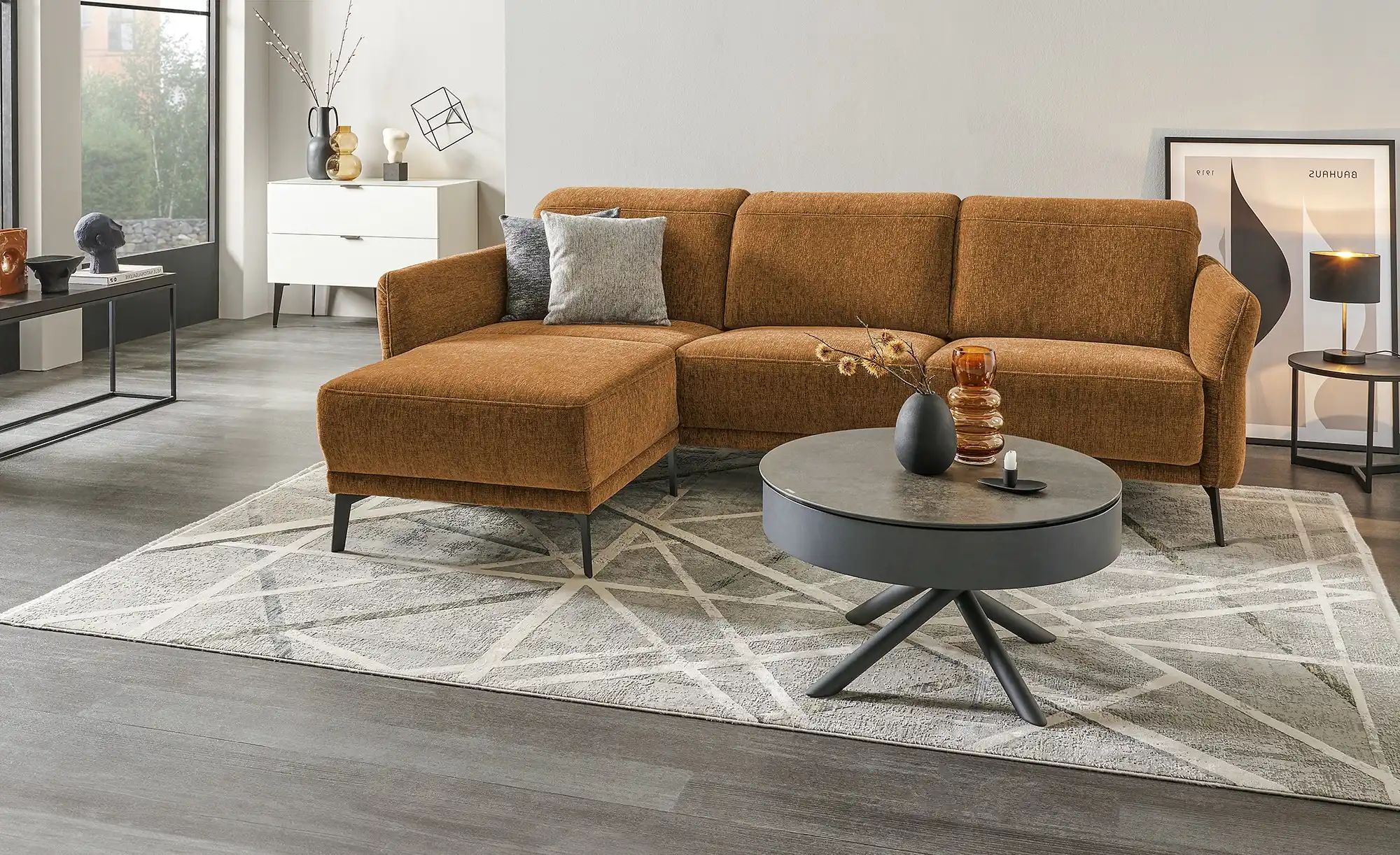 Thumbnail - Ecksofa  New York ¦ kupfer ¦ Maße (cm): B: 251 H: 85 T: 179.0 Polstermöbel > Sofas > Ecksofas - Höffner