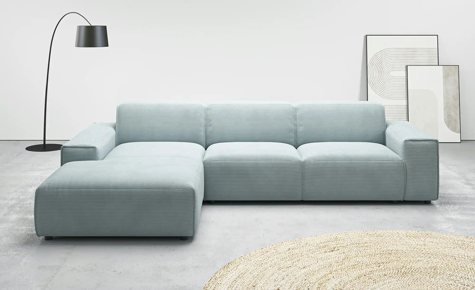 Thumbnail - Gray & Jones Ecksofa  Baltic Breeze ¦ blau ¦ Maße (cm): B: 300 H: 101 T: 189.0 Polstermöbel > Sofas > Ecksofas - Höffner
