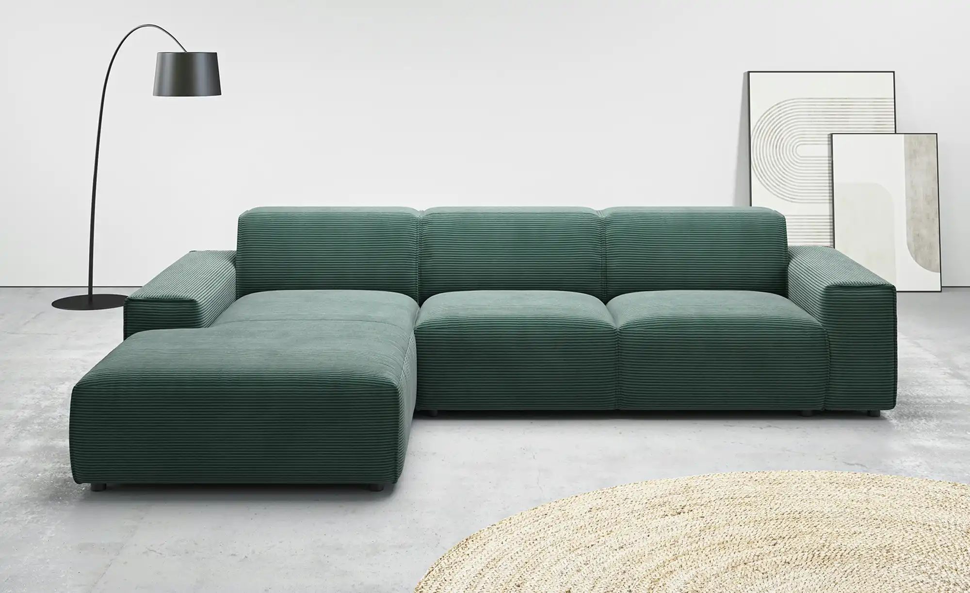 Gray & Jones Ecksofa  Baltic Breeze ¦ grün ¦ Maße (cm): B: 300 H: 101 T: 18 günstig online kaufen