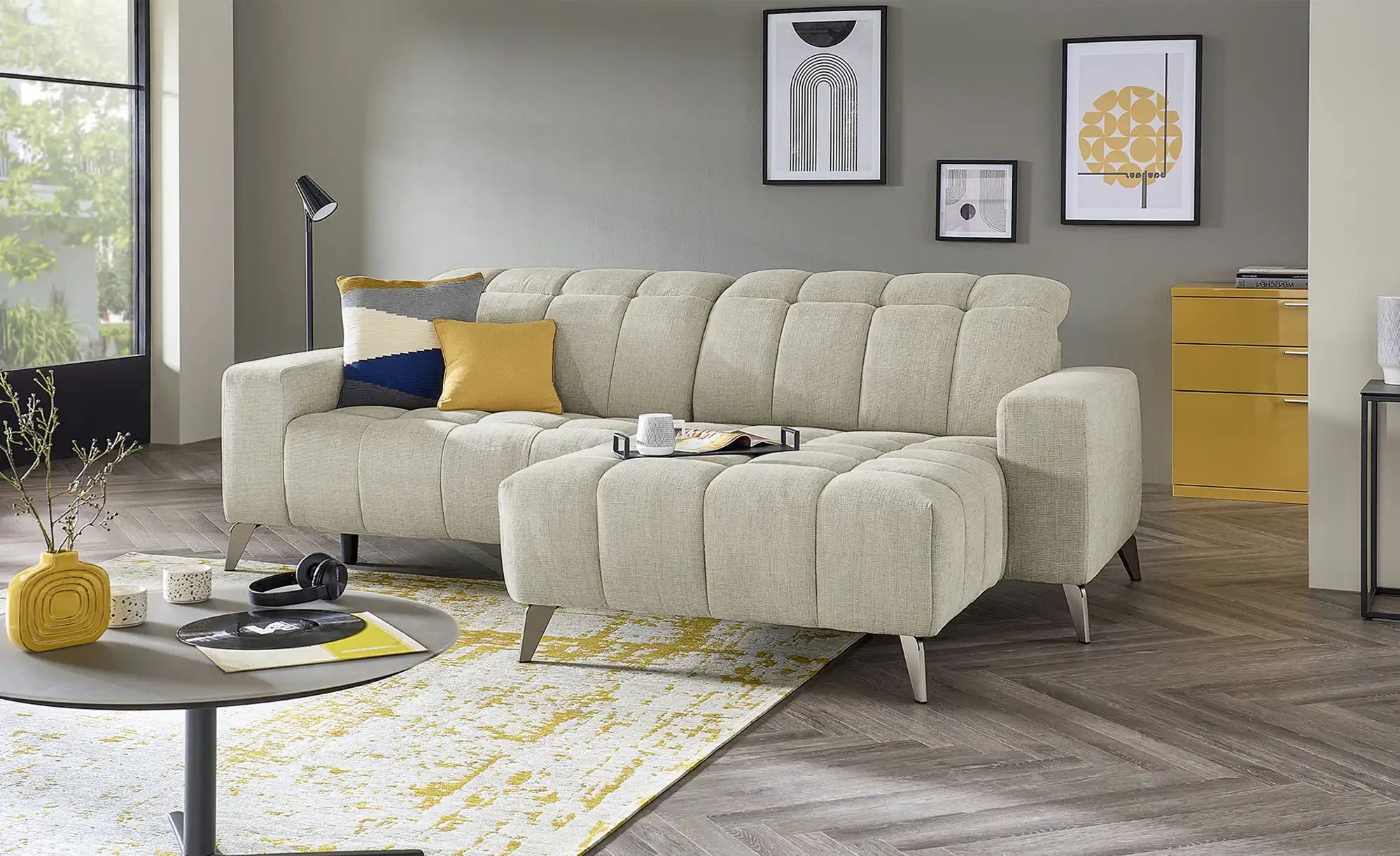Thumbnail - uno Ecksofa mit Relaxfunktion Luzern ¦ beige ¦ Maße (cm): B: 256 H: 84 T: 179.0 Polstermöbel > Sofas > Ecksofas - Höffne...