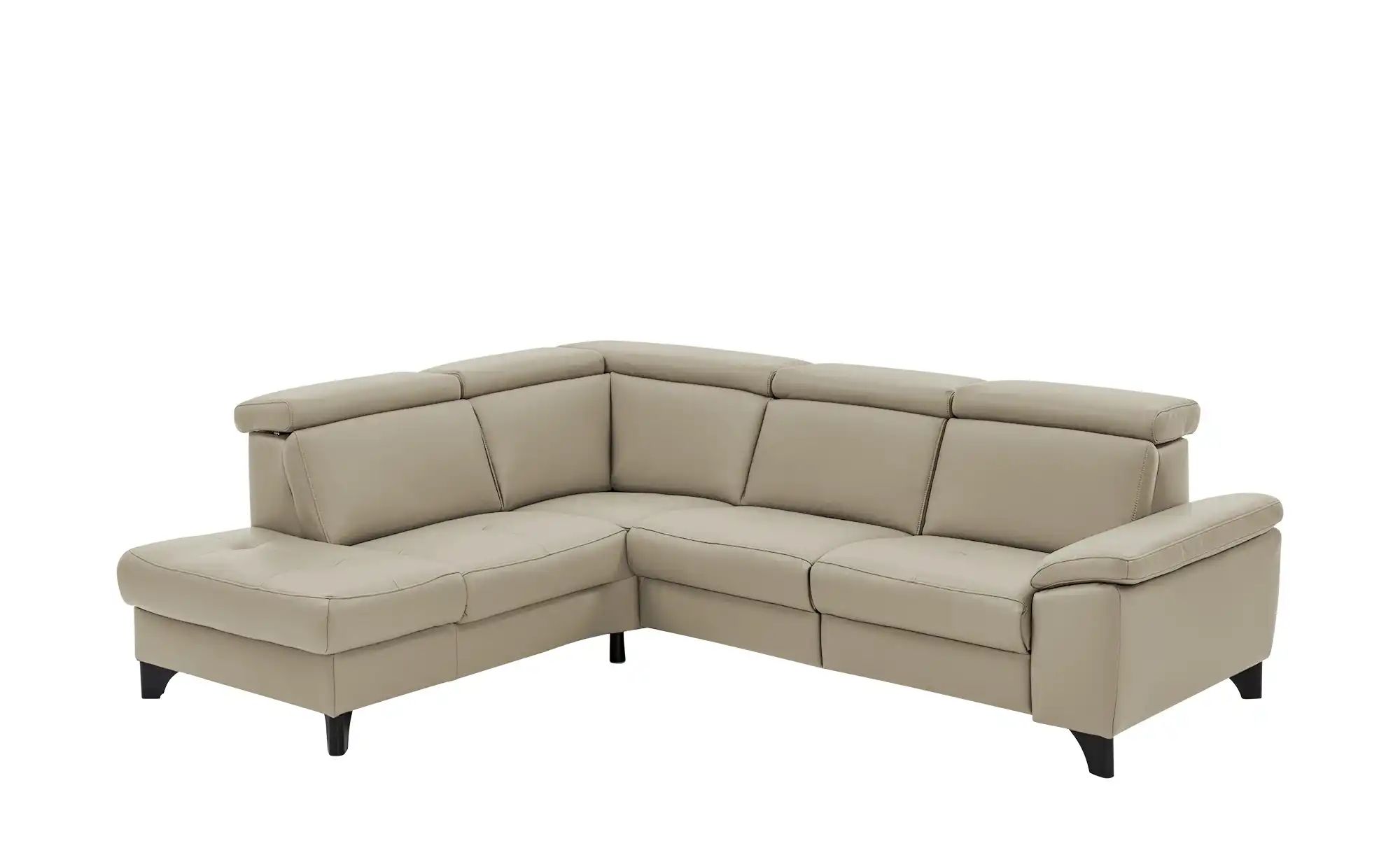 meinSofa Ecksofa Echtleder Linda ¦ beige ¦ Maße (cm): B: 261 H: 98 T: 209 P günstig online kaufen