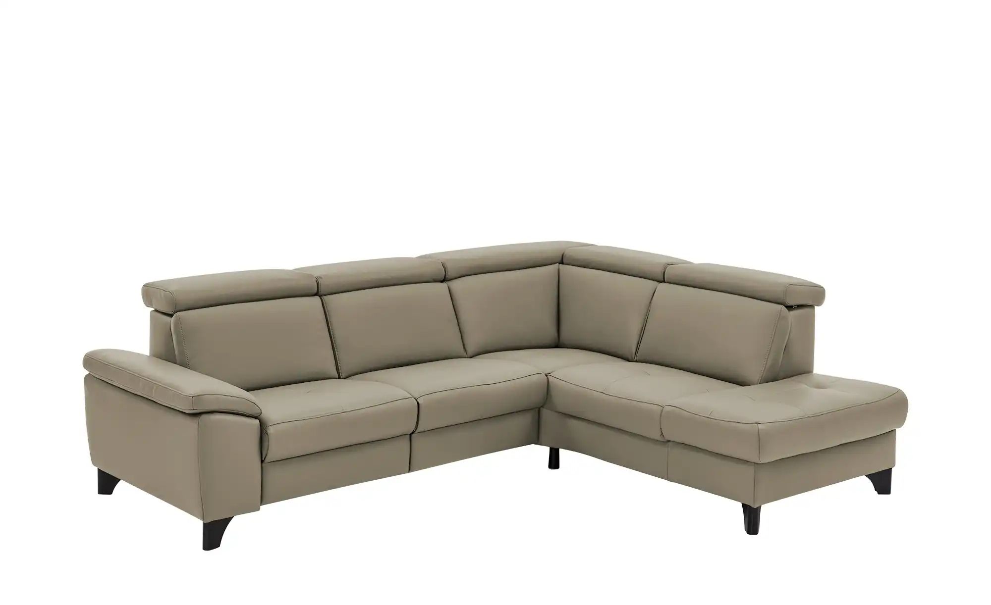 meinSofa Ecksofa Echtleder Linda ¦ beige ¦ Maße (cm): B: 261 H: 80 T: 209 P günstig online kaufen