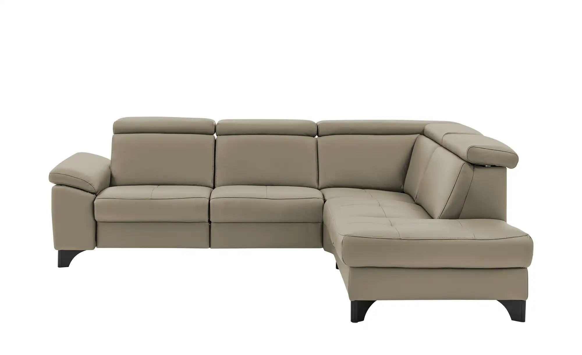 meinSofa Ecksofa Echtleder Linda ¦ beige ¦ Maße (cm): B: 261 H: 80 T: 209 P günstig online kaufen