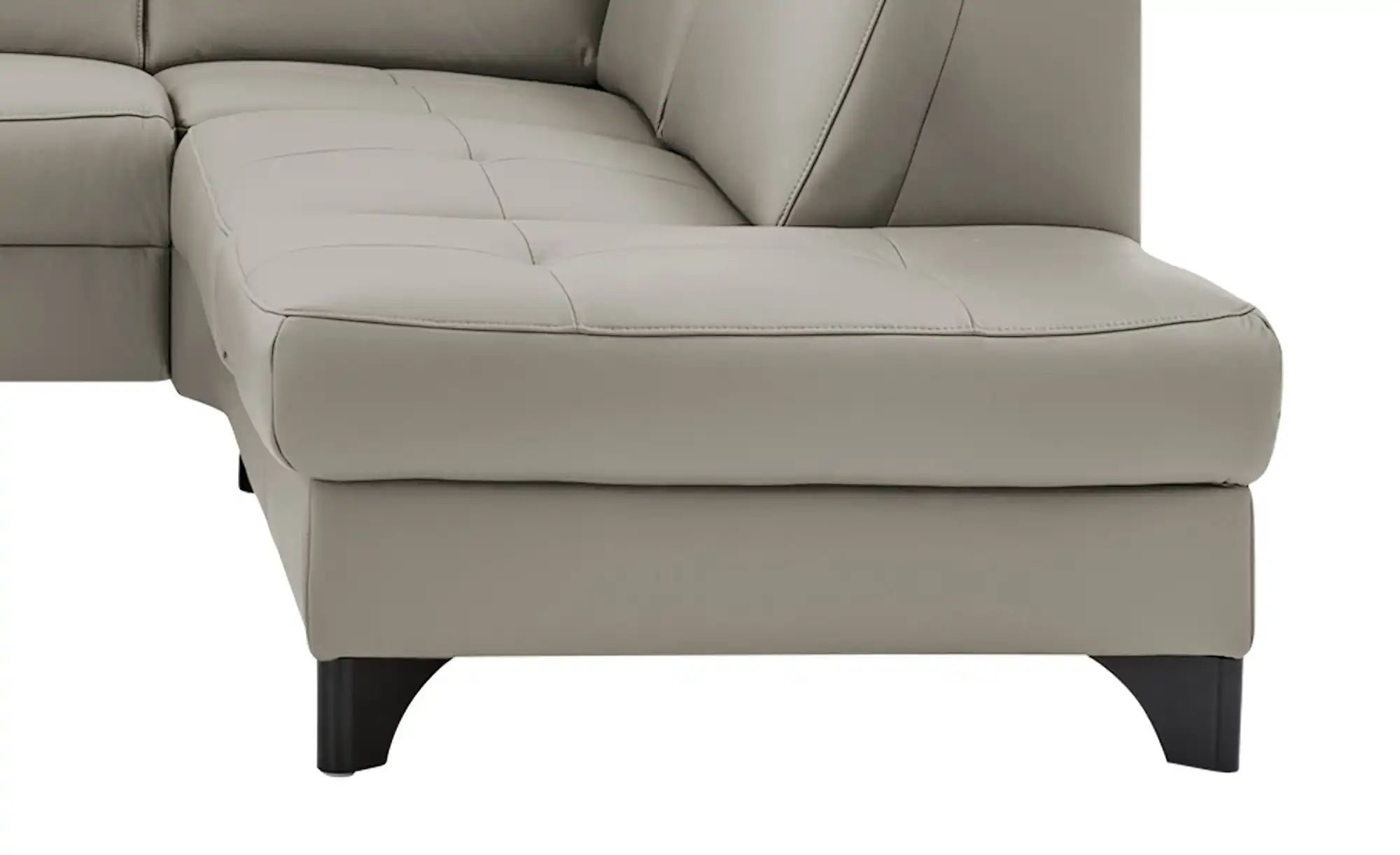 meinSofa Ecksofa Echtleder Linda ¦ grau ¦ Maße (cm): B: 261 H: 80 T: 209 Po günstig online kaufen