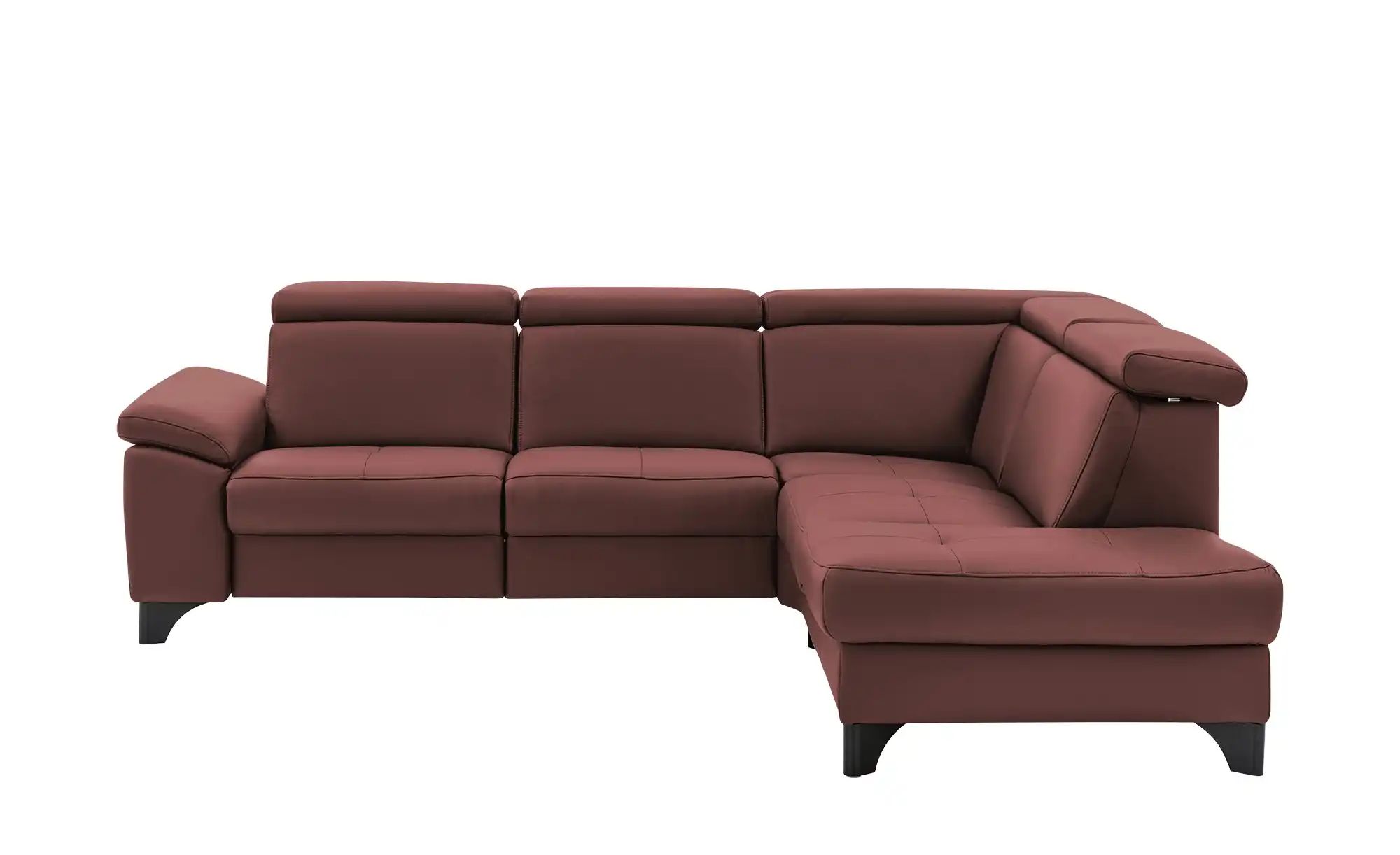 meinSofa Ecksofa Echtleder Linda ¦ lila/violett ¦ Maße (cm): B: 261 H: 80 T günstig online kaufen