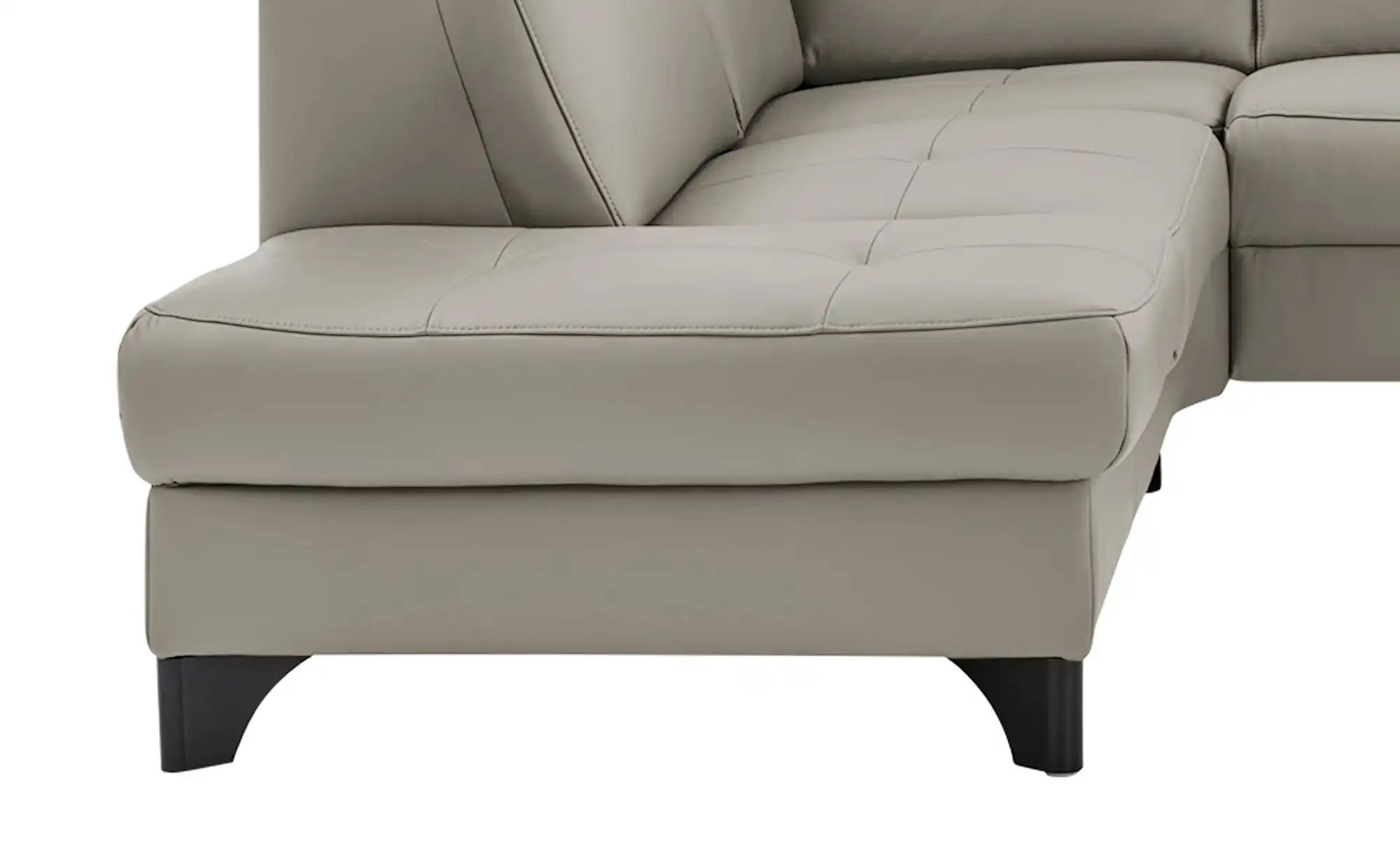 meinSofa Ecksofa Echtleder Linda ¦ grau ¦ Maße (cm): B: 261 H: 80 T: 209 Po günstig online kaufen