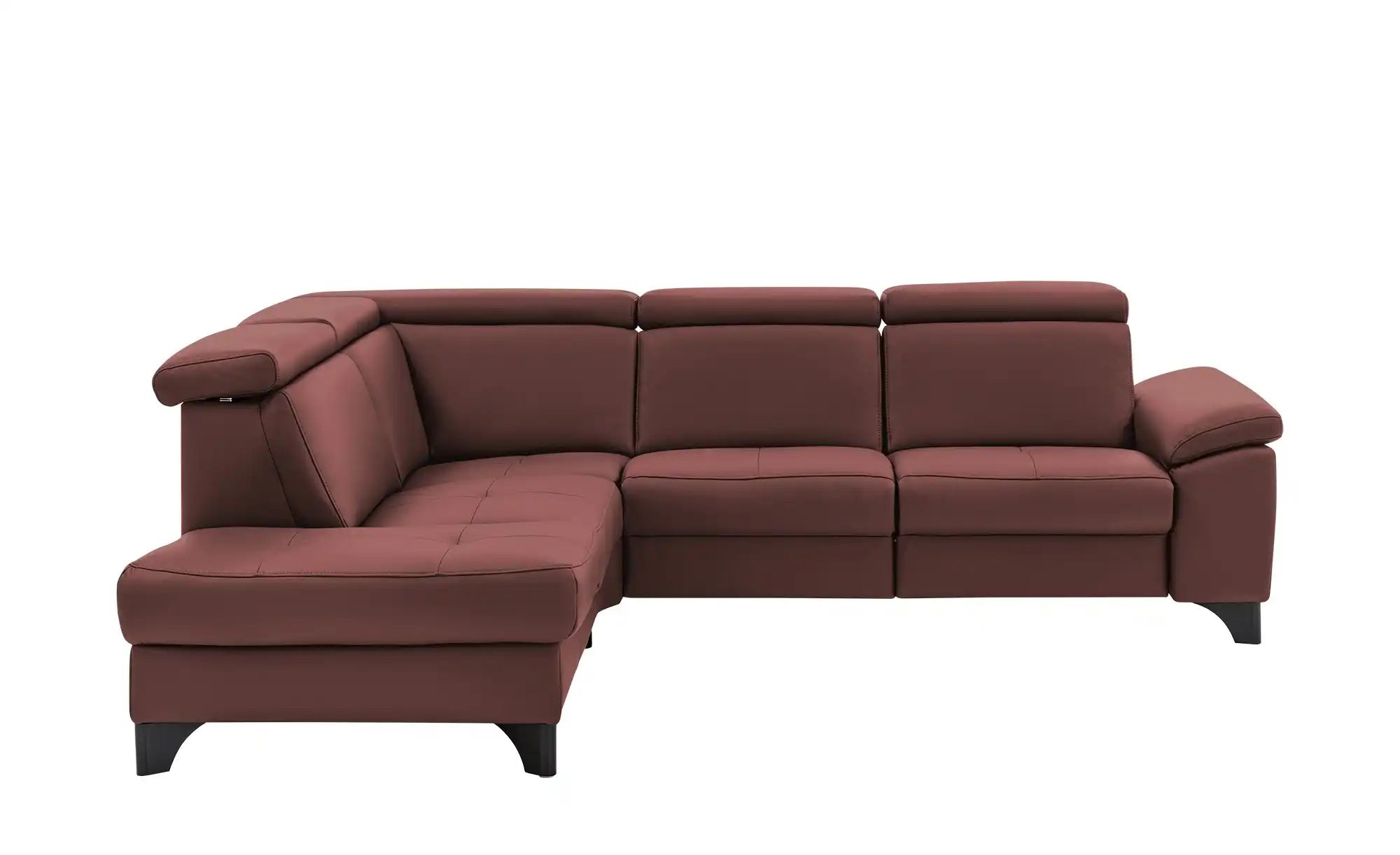 meinSofa Ecksofa Echtleder Linda ¦ lila/violett ¦ Maße (cm): B: 261 H: 80 T günstig online kaufen