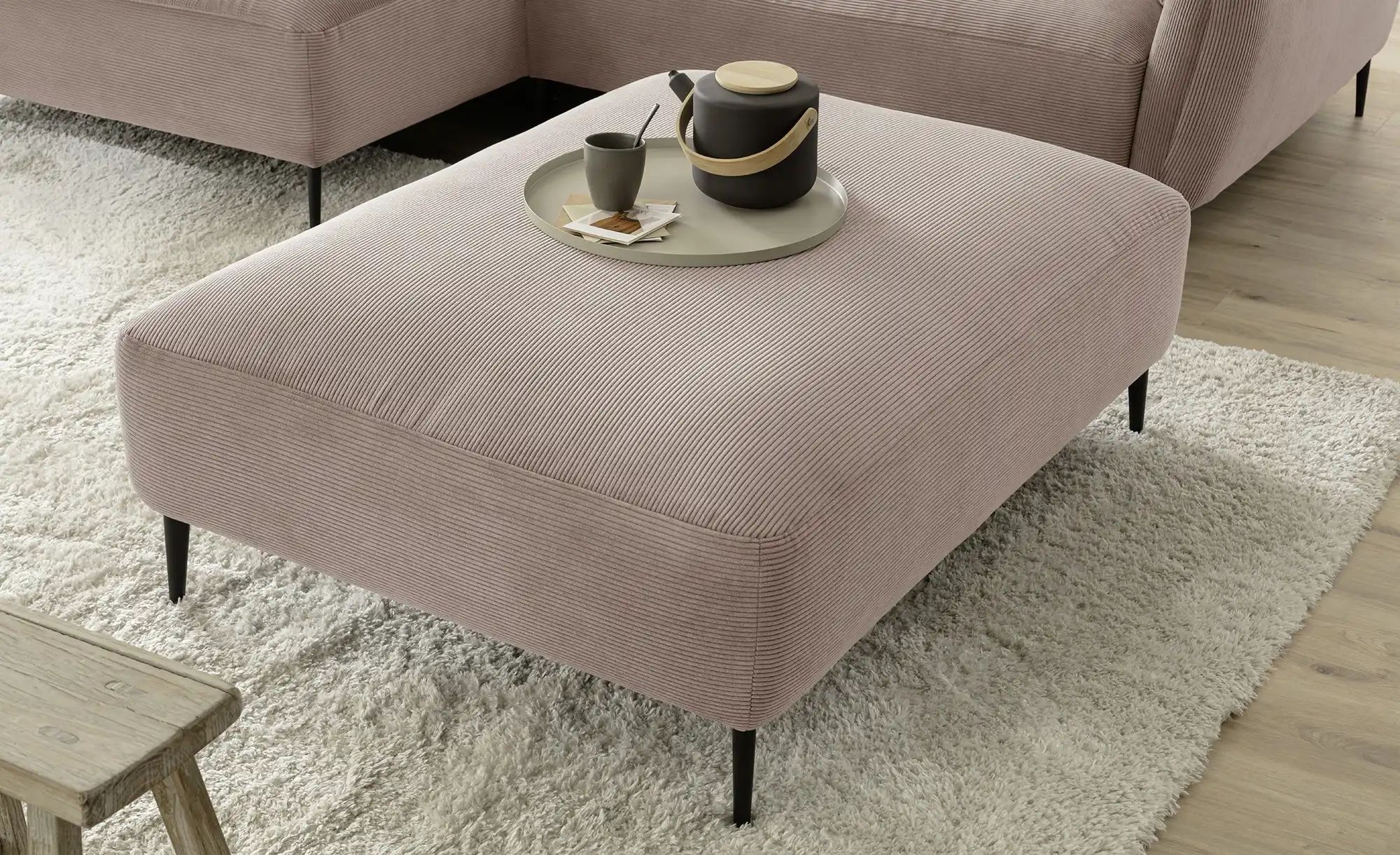 Thumbnail - Jette Home Sofahocker  Inside ¦ rosa/pink ¦ Maße (cm): B: 120 H: 44 T: 90.0 Polstermöbel > Hocker - Höffner