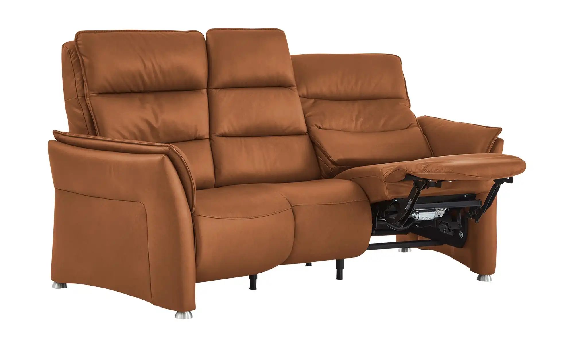 Hukla Trapezsofa Echtleder Corina ¦ braun ¦ Maße (cm): B: 202 H: 112 T: 103 günstig online kaufen