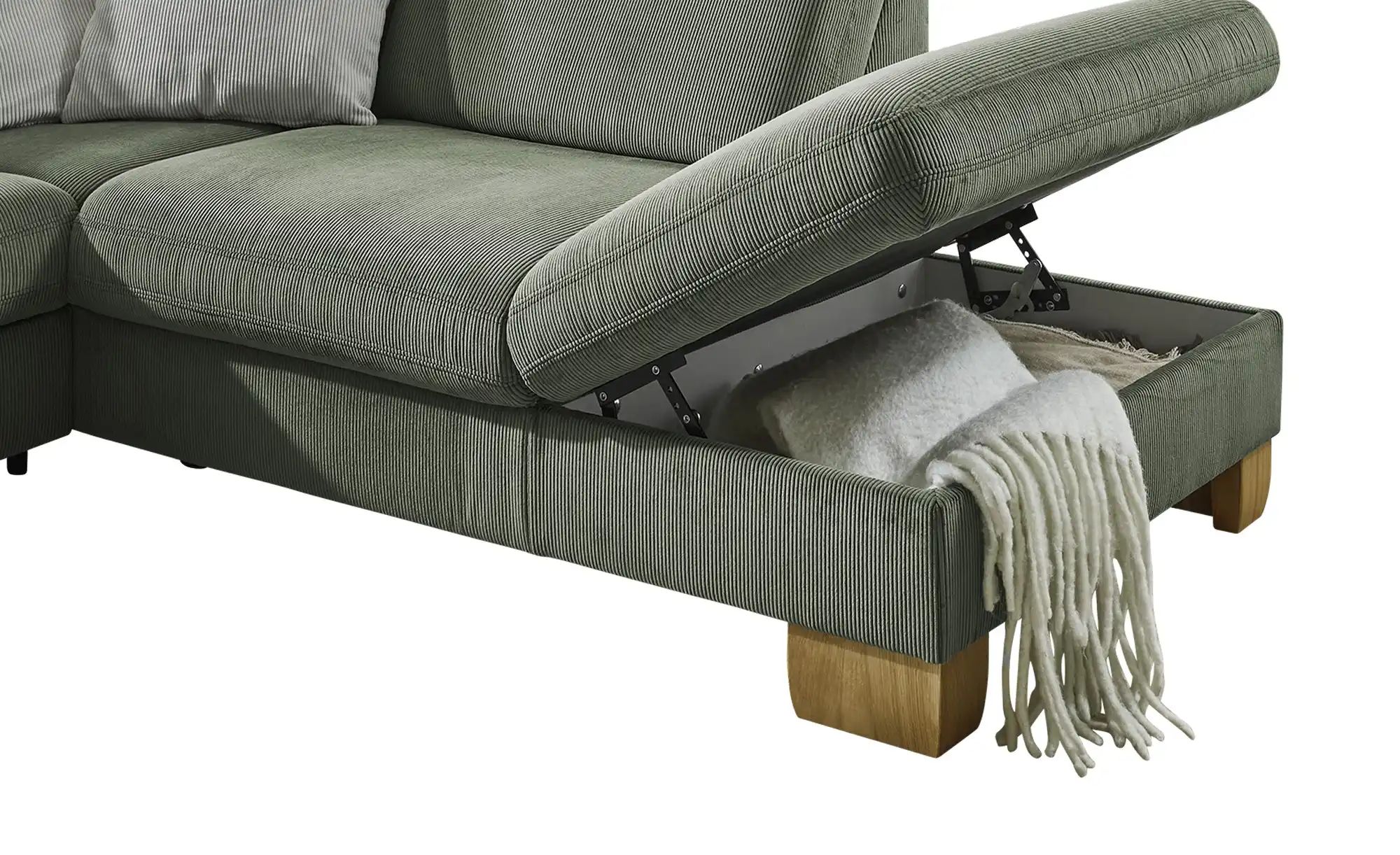 Thumbnail - meinSofa Ecksofa Raica-S ¦ grün ¦ Maße (cm): B: 266 H: 91 T: 243.0 Polstermöbel > Sofas > Ecksofas - Höffner